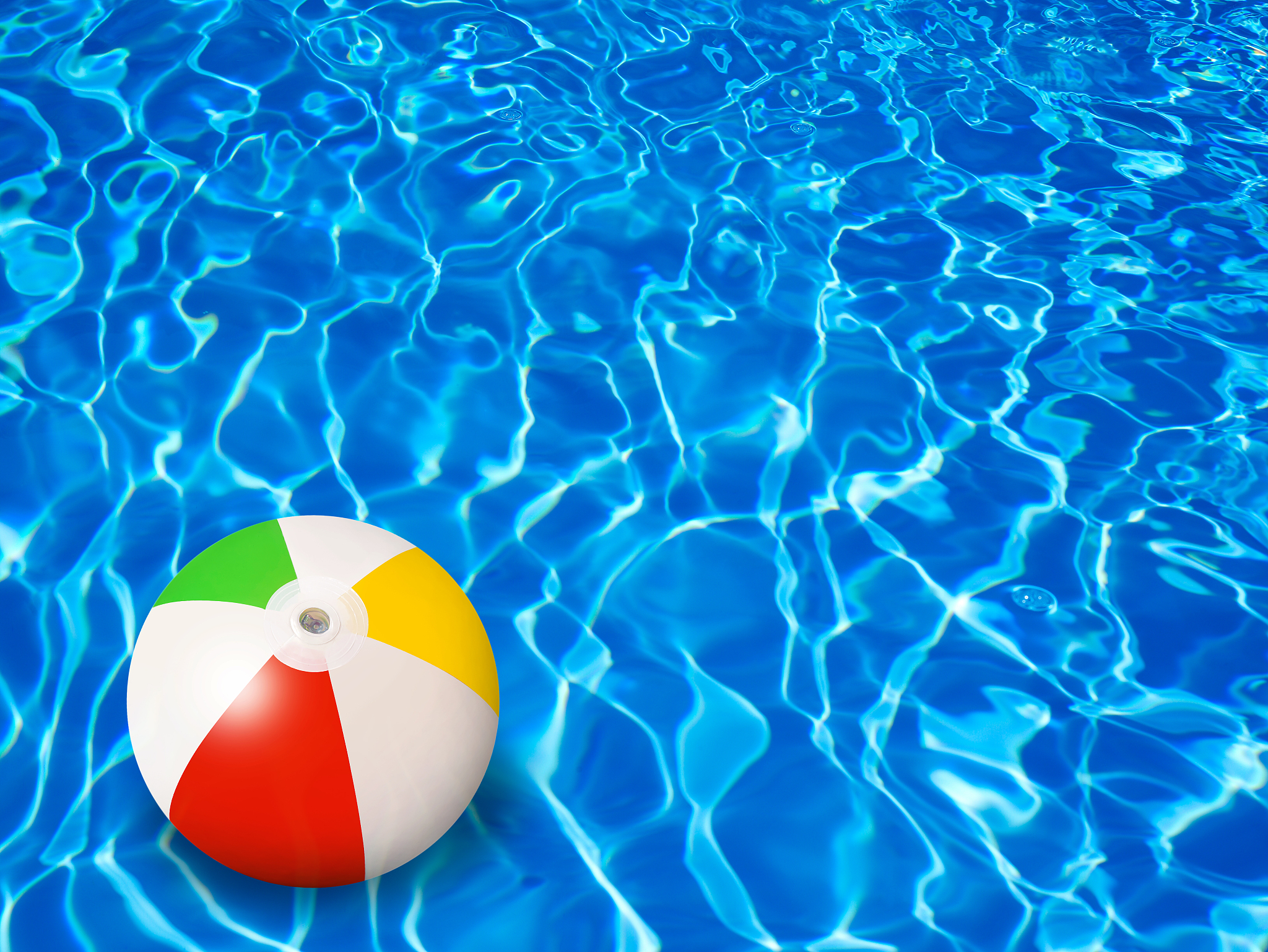 beach ball on water
