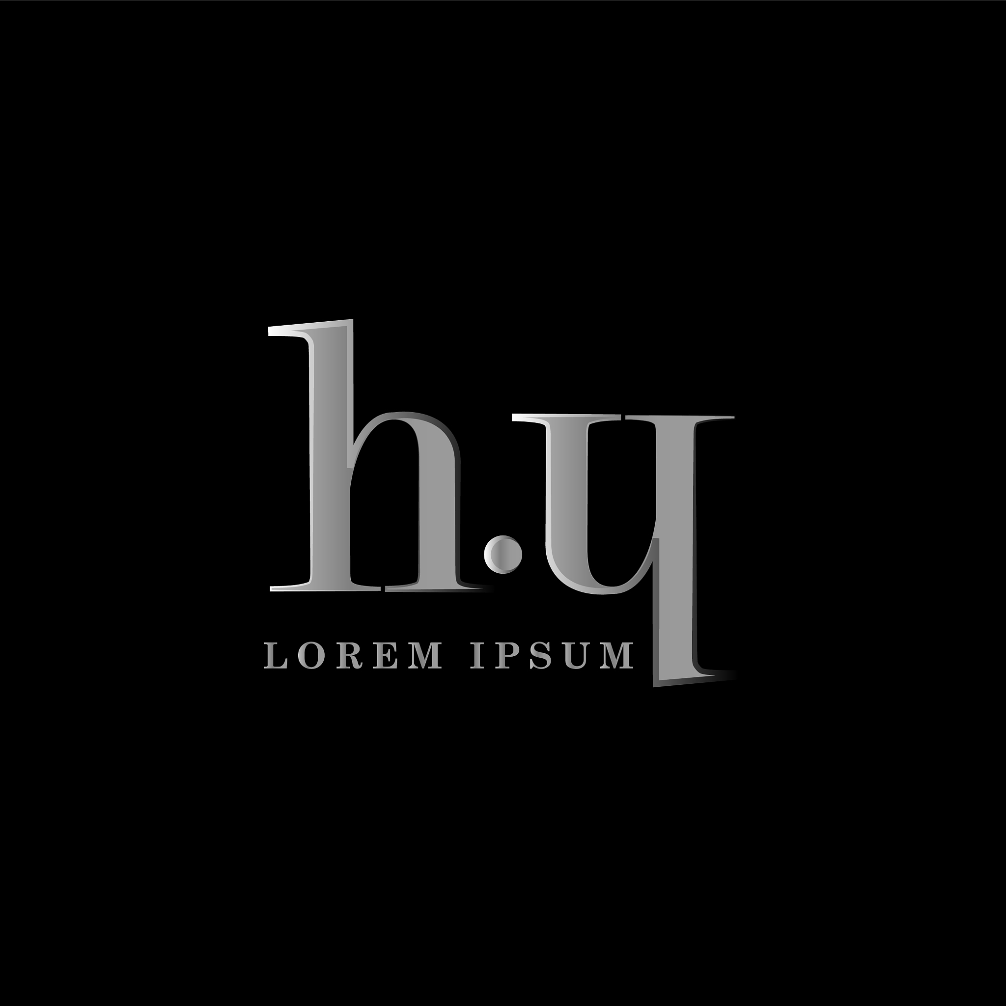 h y letter logo template graphic design
