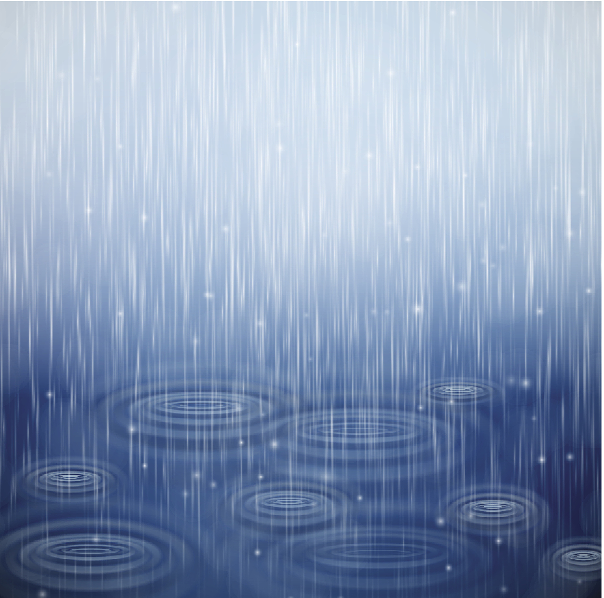 雨滴落下用哪个动词