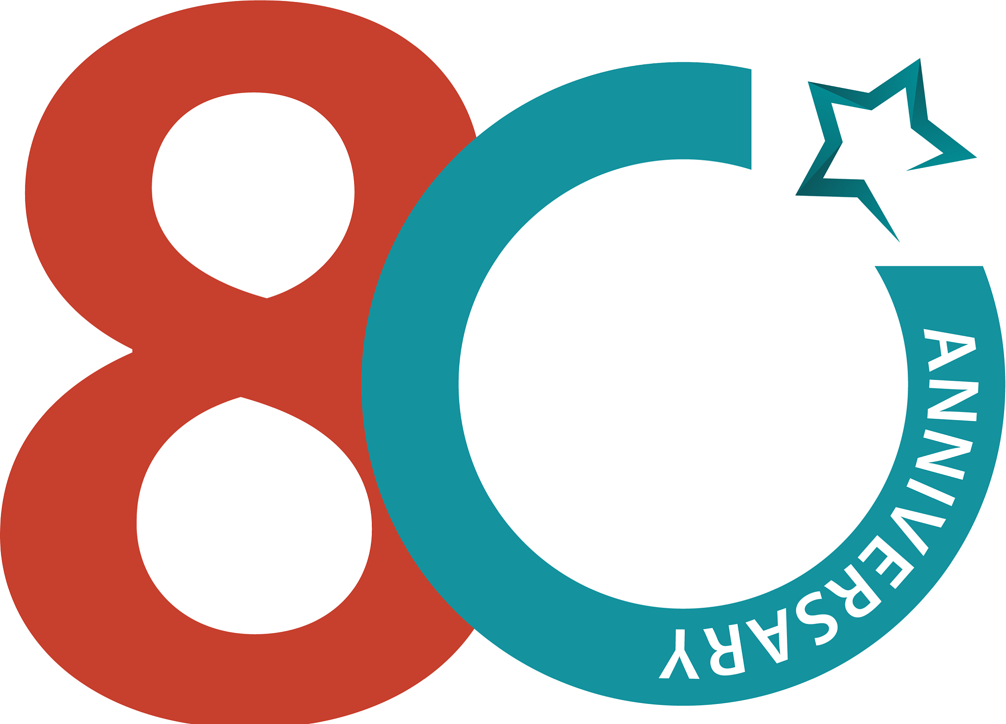 80 year anniversary template design