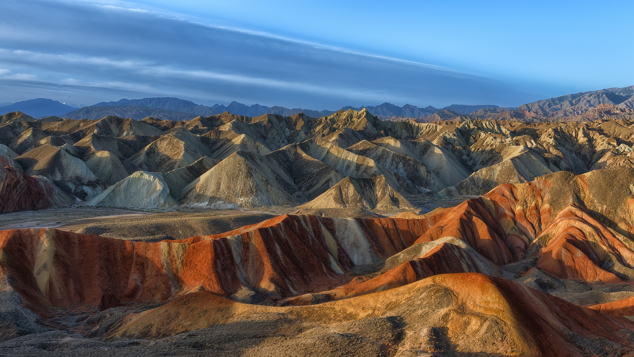 colorful mountain in danxia landform in zhangye, gansu of china