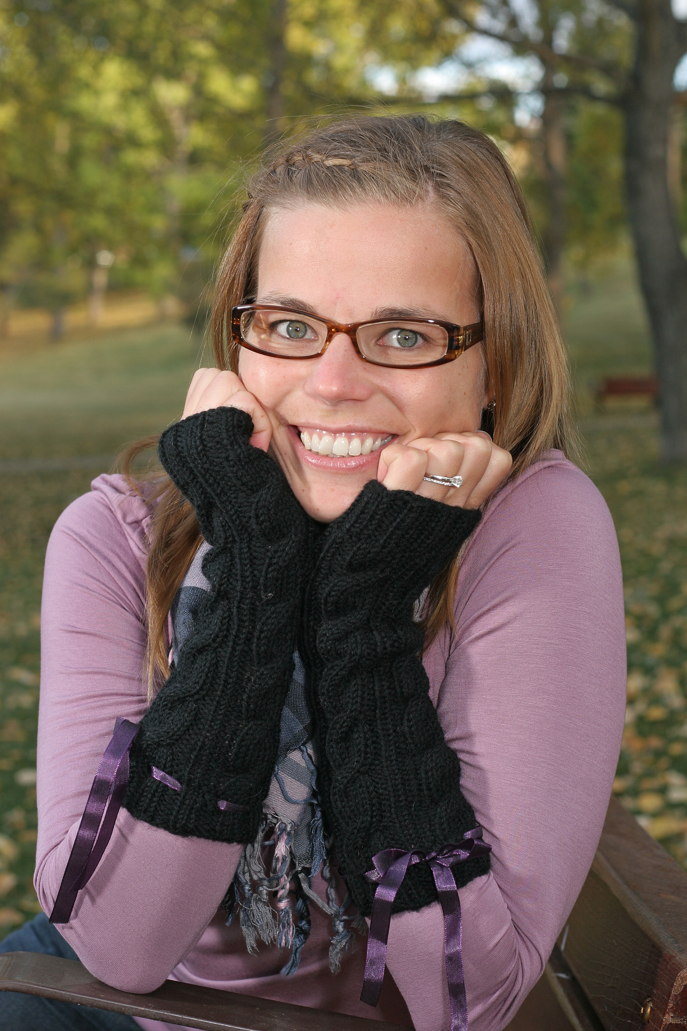smiling woman outdoors