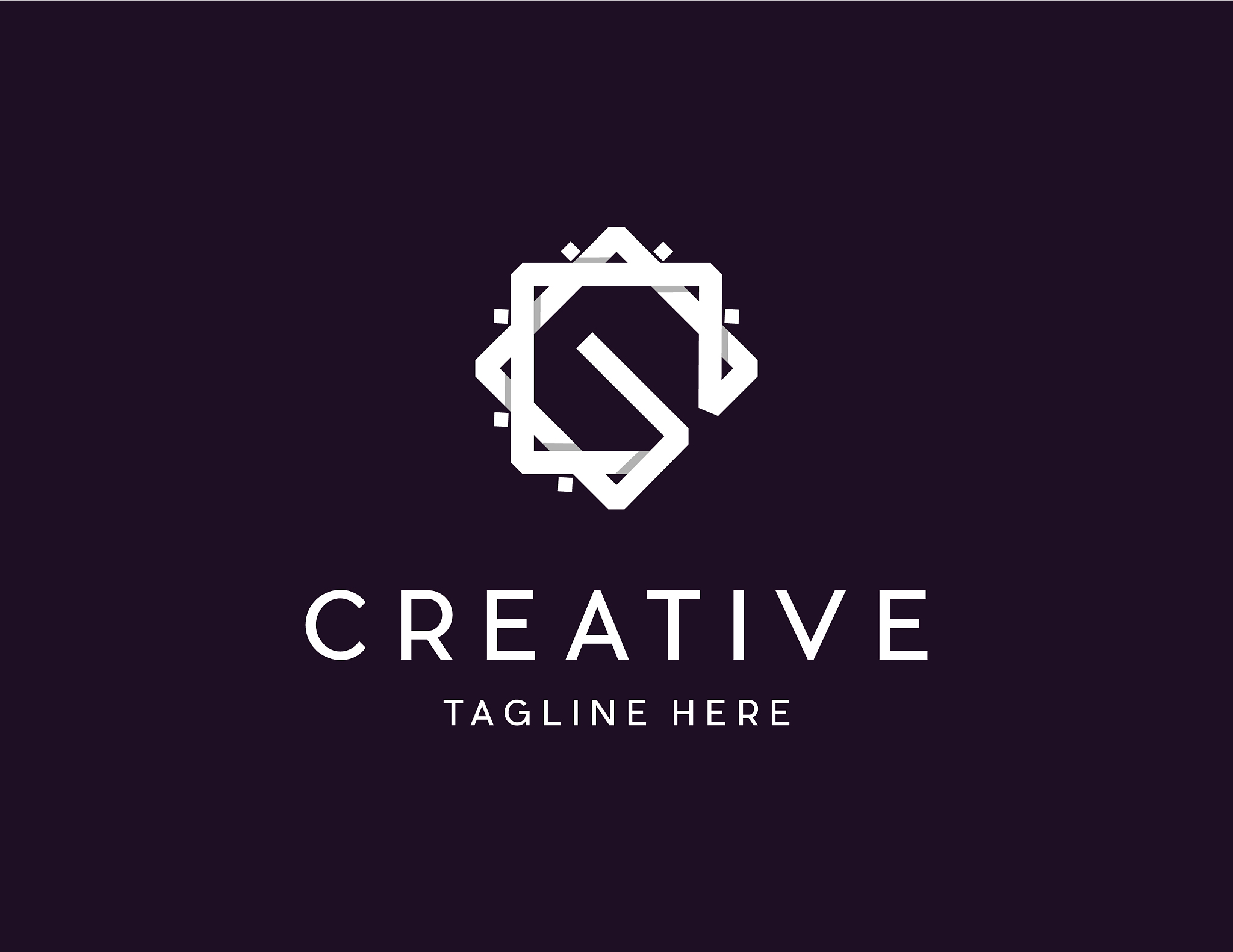 letter g rectangular chain creative logo