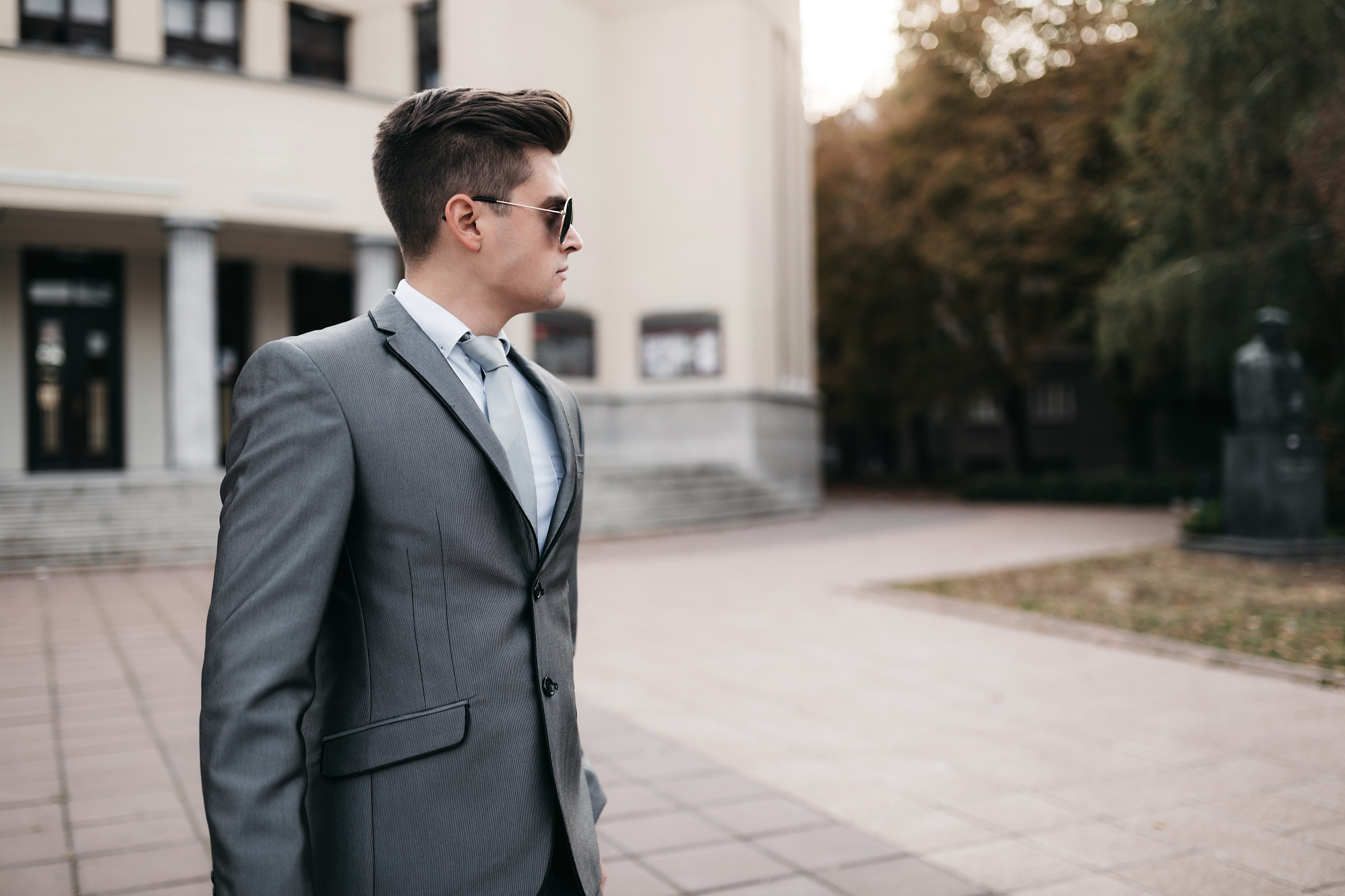 handsome young man in a suit