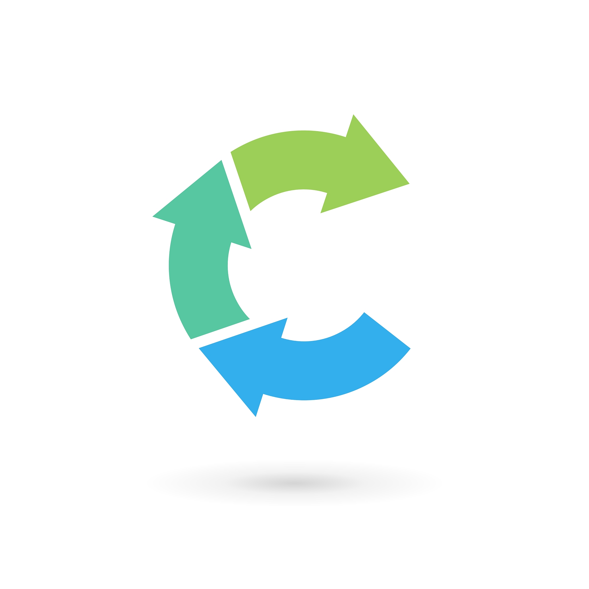 letter c arrow logo icon design template elements