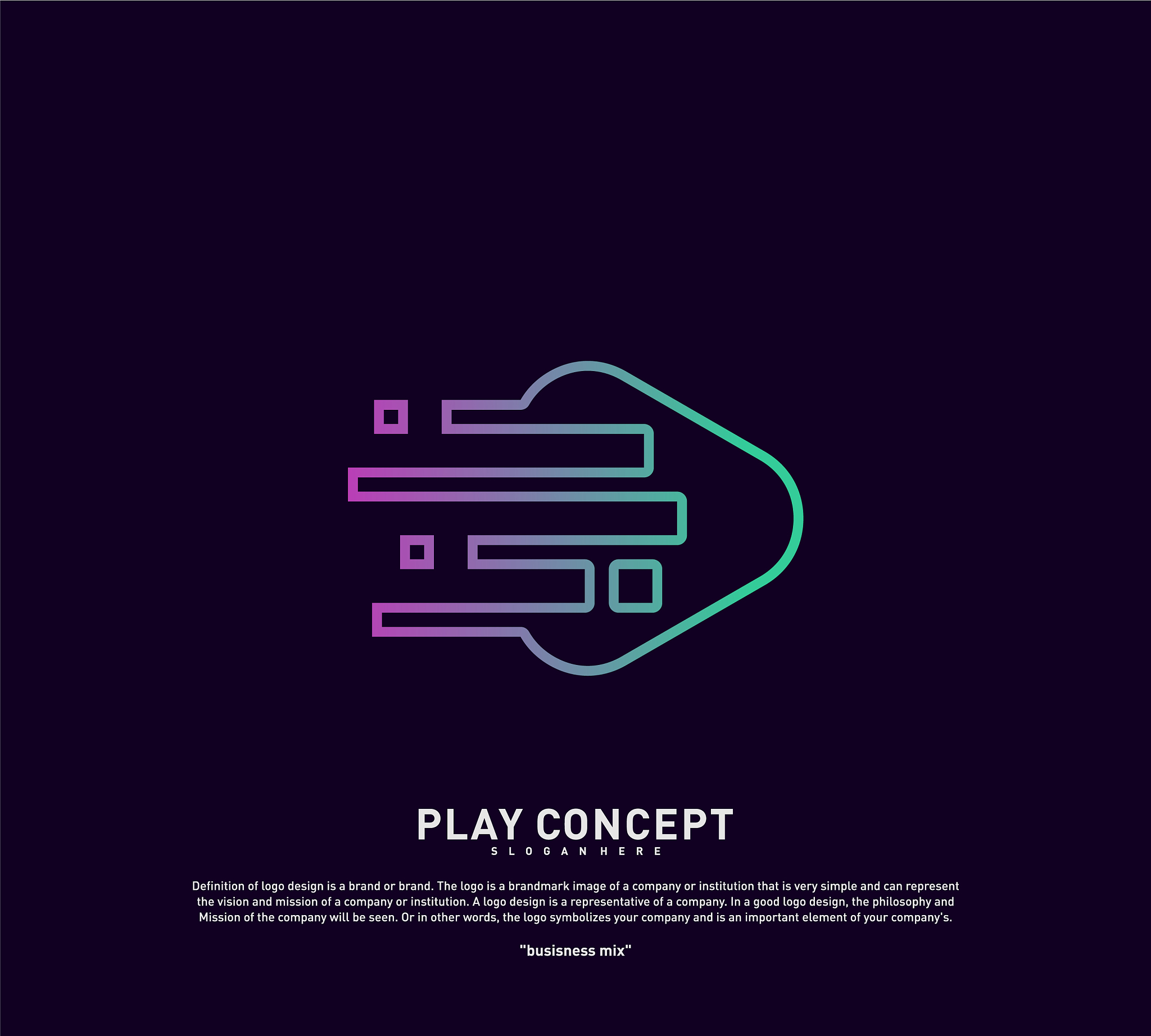 fast play logo design concept play tech logo