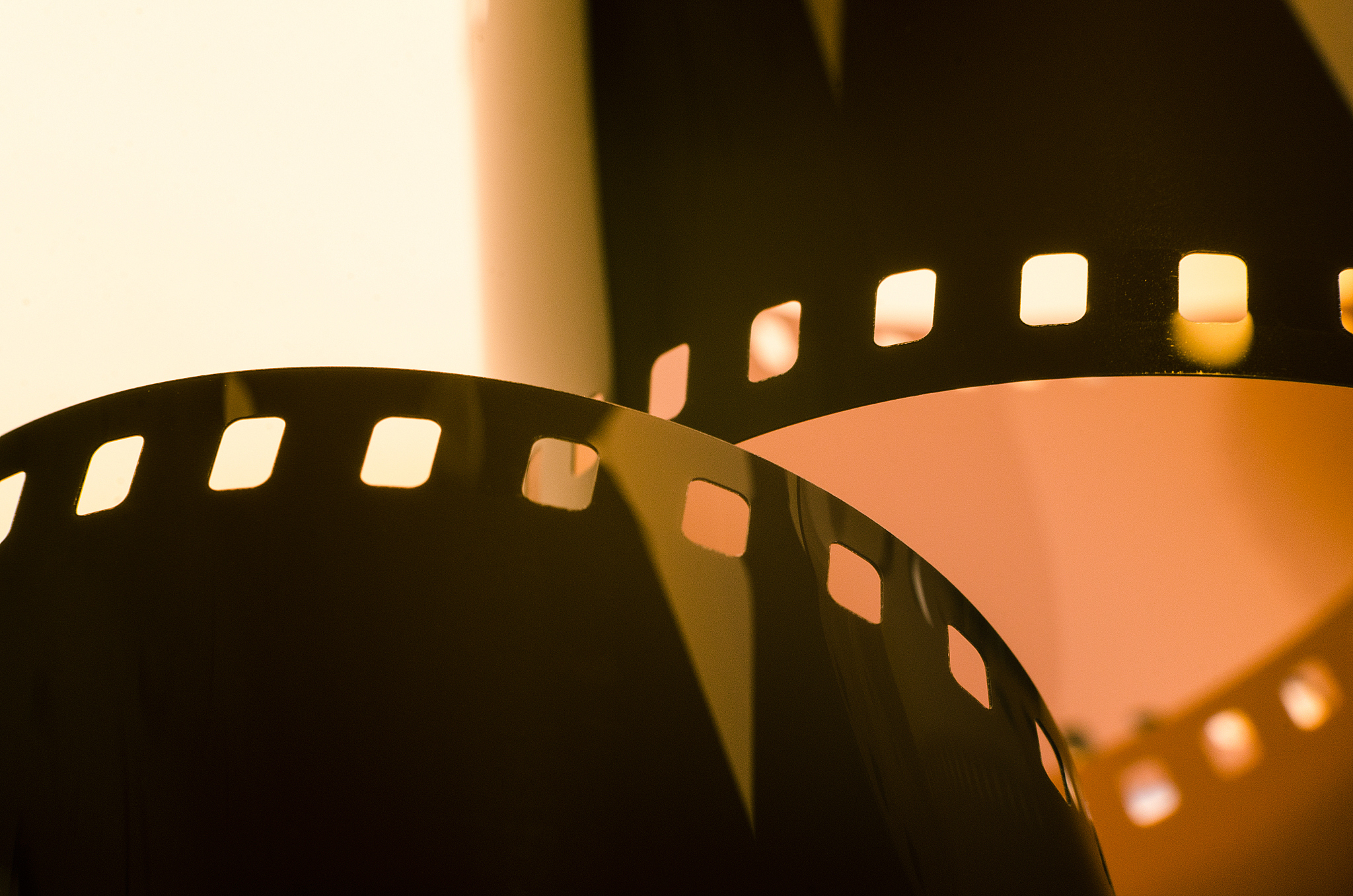 ring photo film closeup. abstraction
