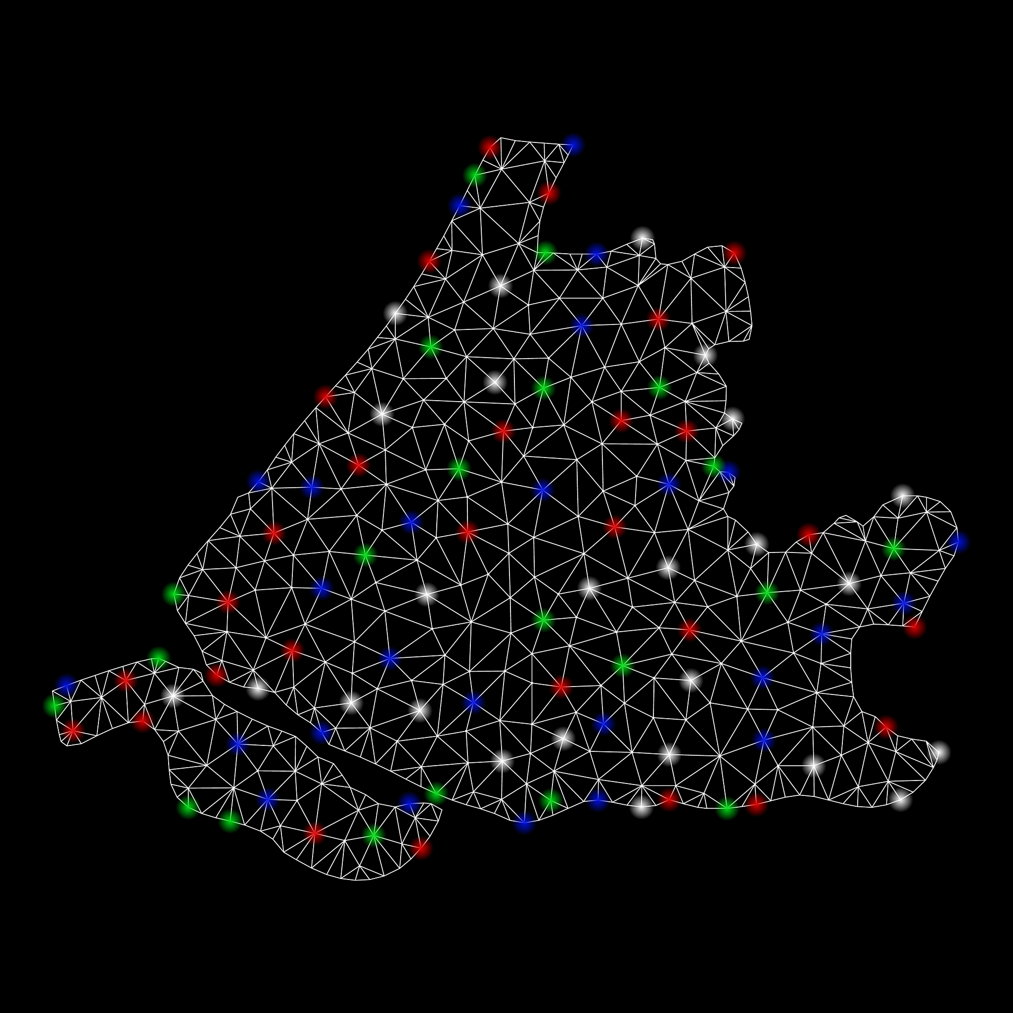 bright mesh carcass south holland map with flare