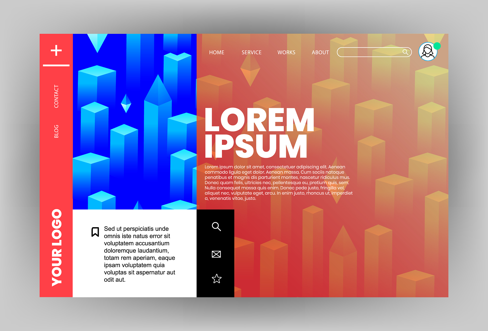 modern website template design