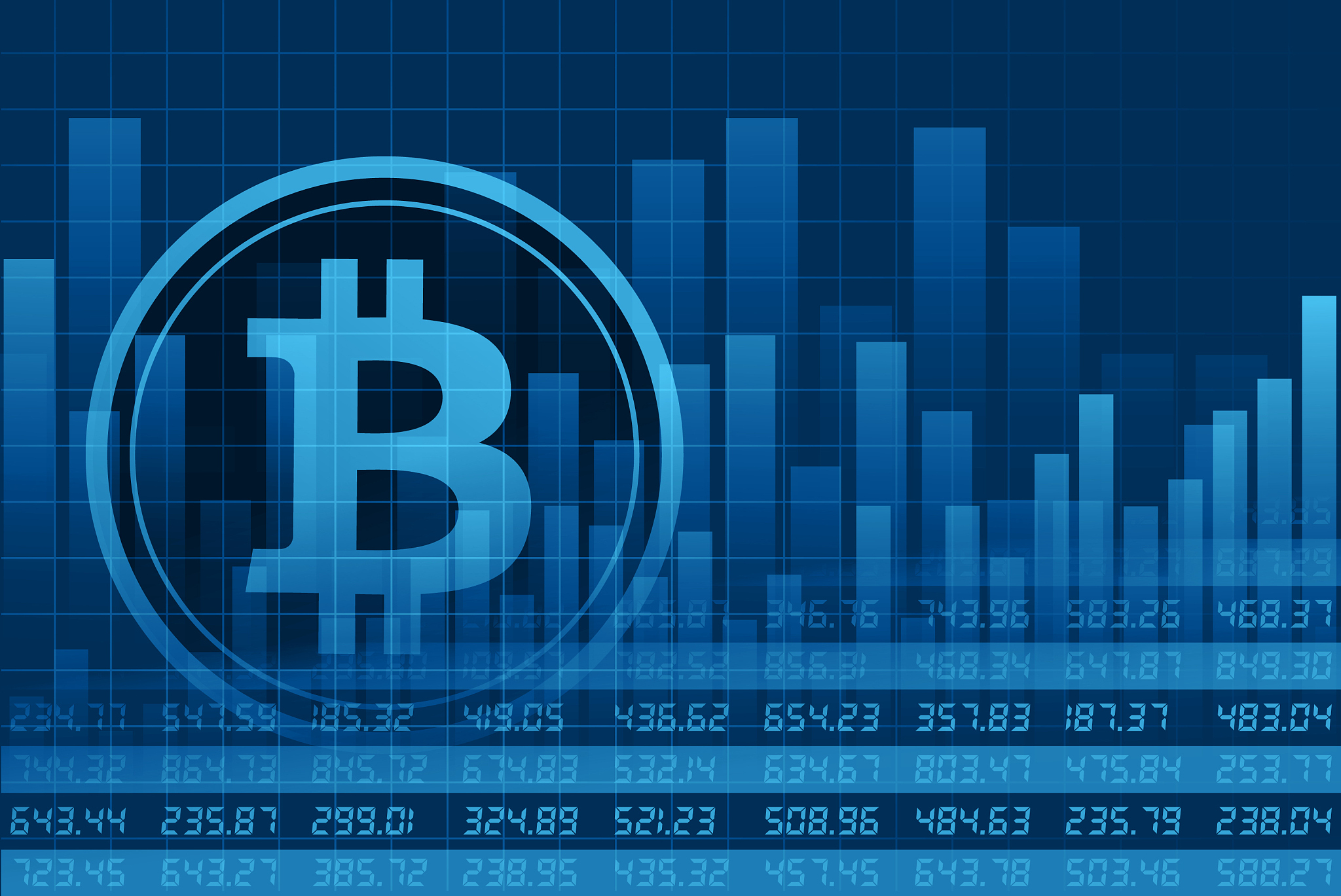 abstract financial background - bitcoin