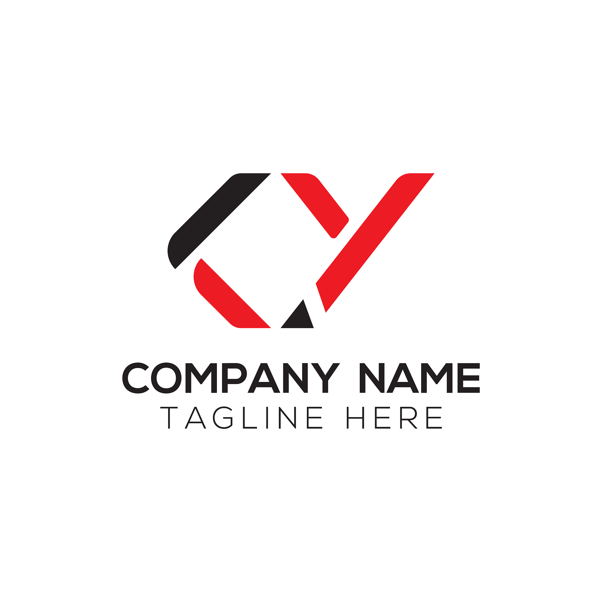 initial alphabet ky logo design template abstract