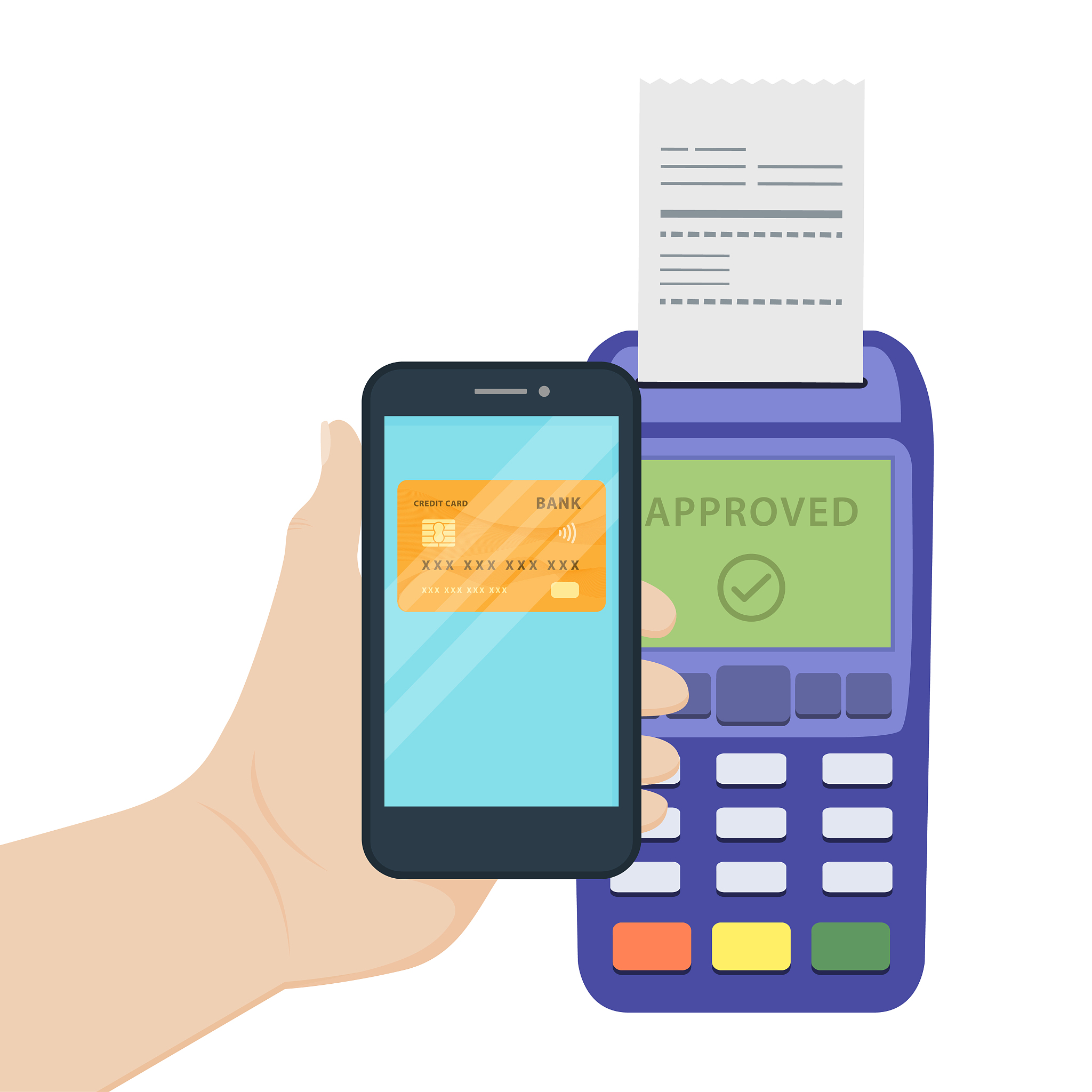 contactless payment vector illustration