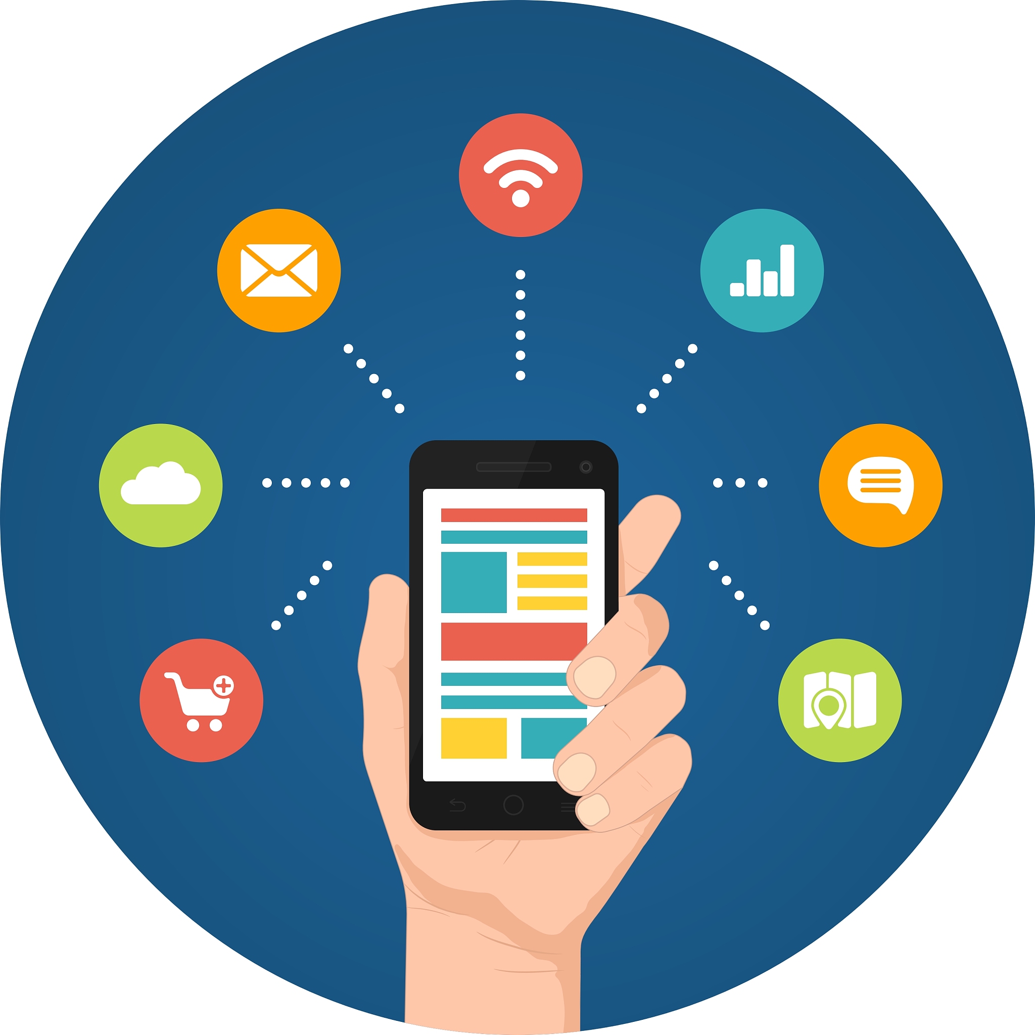 smartphone apps infographics