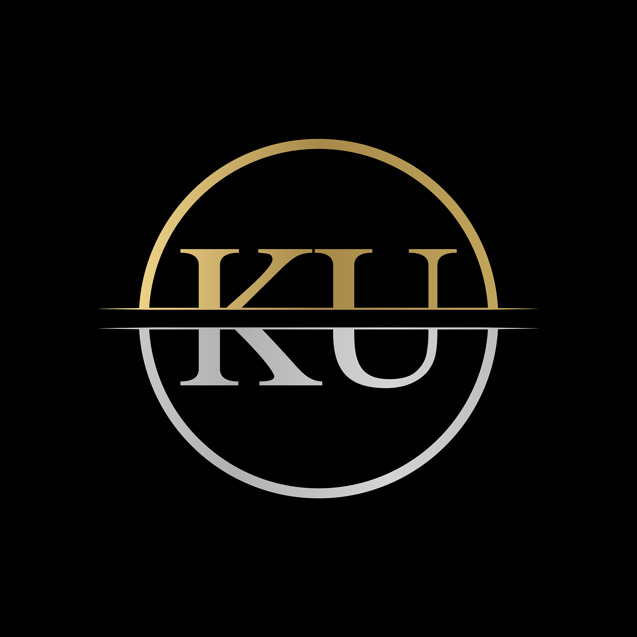 initial ku letter logo design abstract letter ku