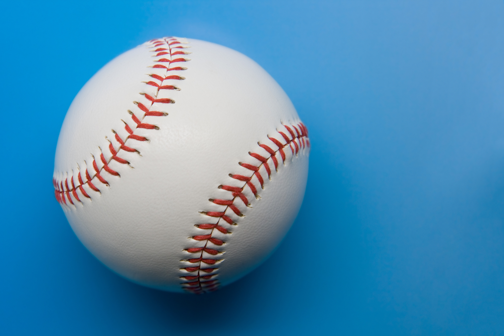 baseball on blue