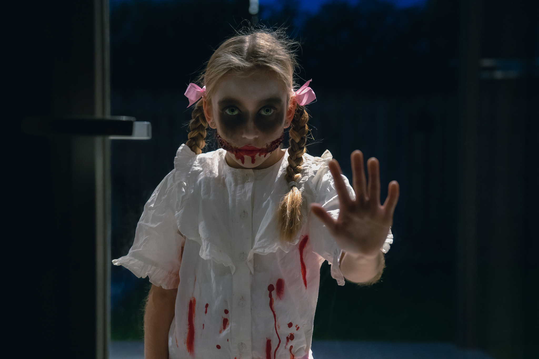 portrait of girl with halloween make-up