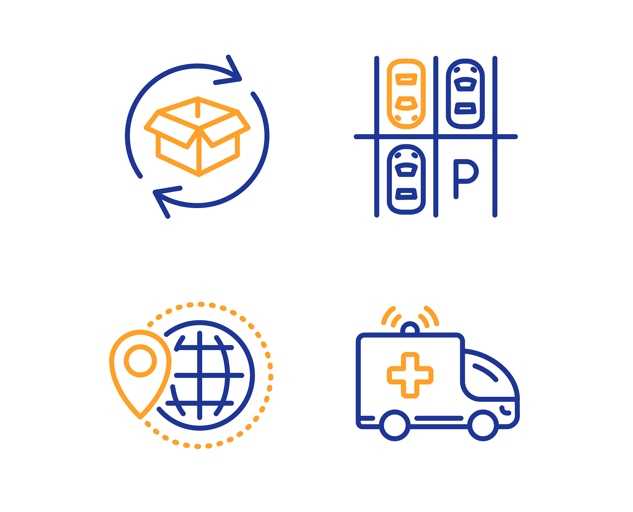 world travel return parcel and parking place