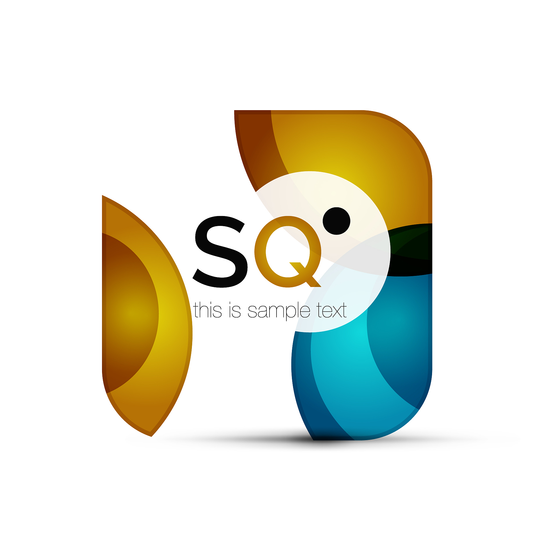 square geometric abstract business emblem