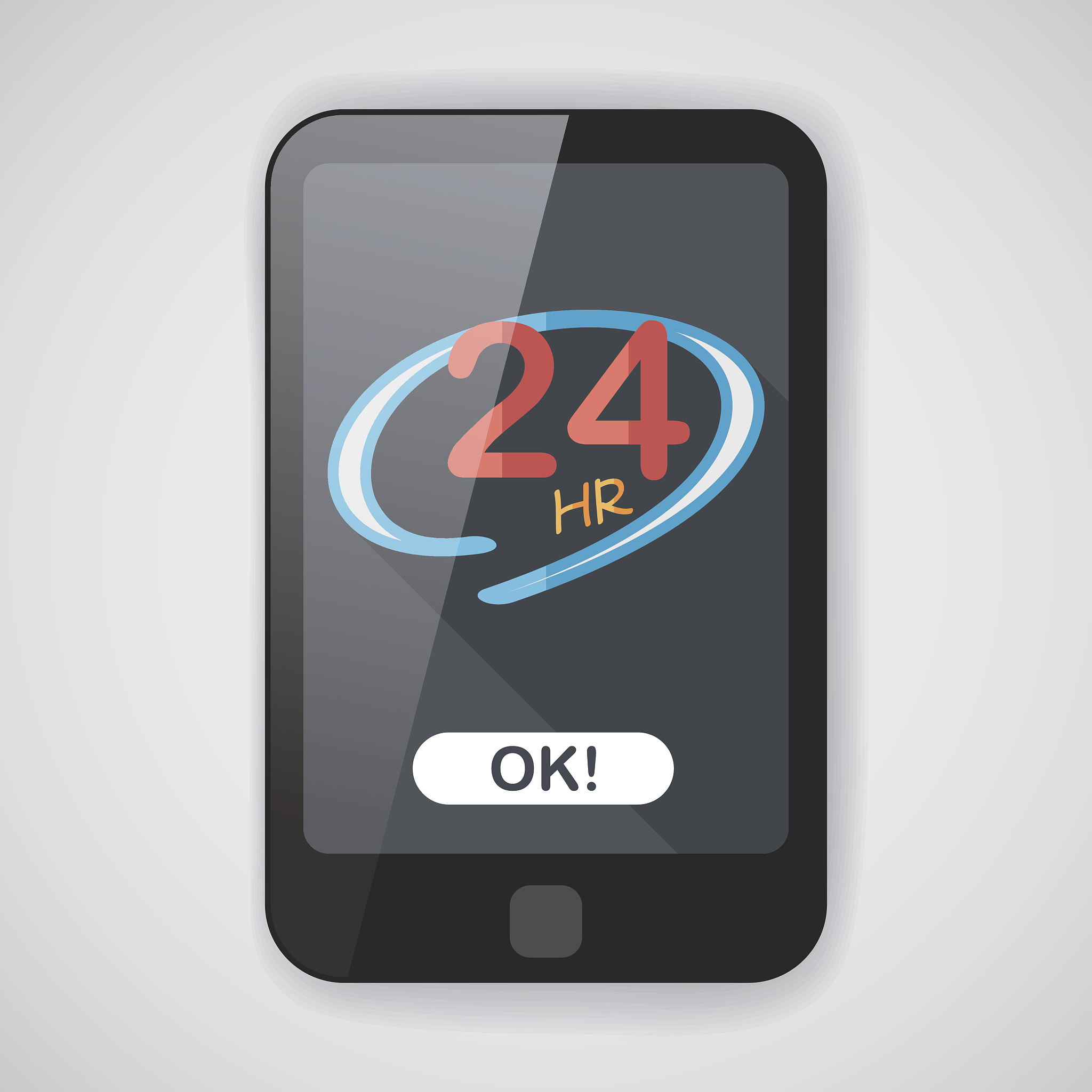 24 hours shop open flat icon with long shadow,eps10