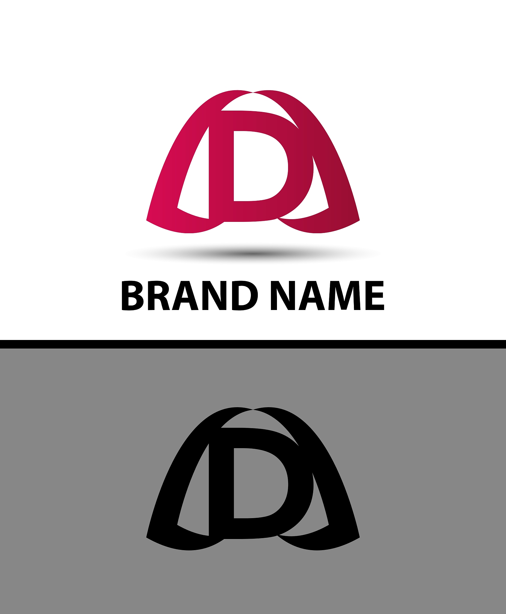 letter d logo alphabet logotype design