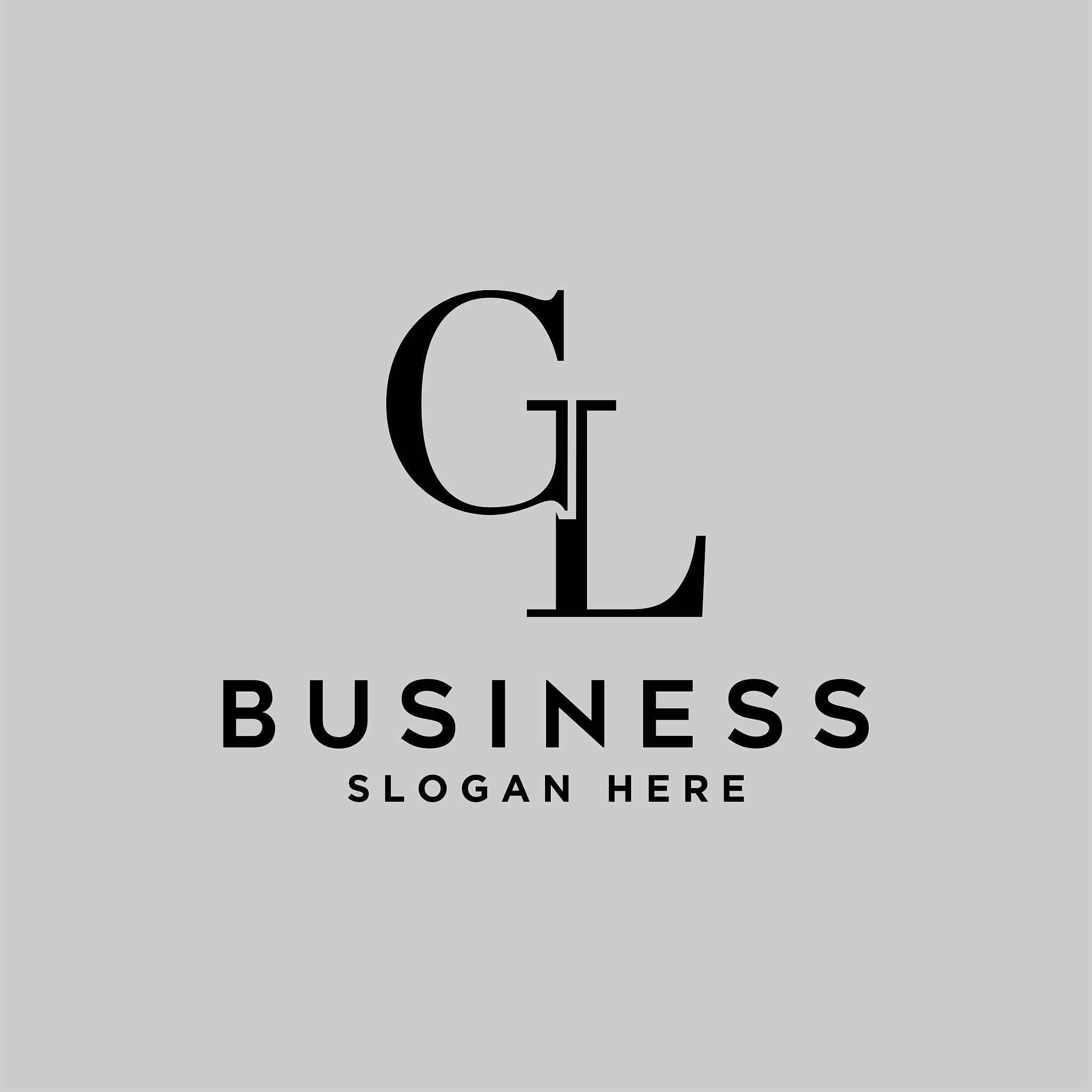 unique perfect modern stylish attractive geometric "gl" initial 