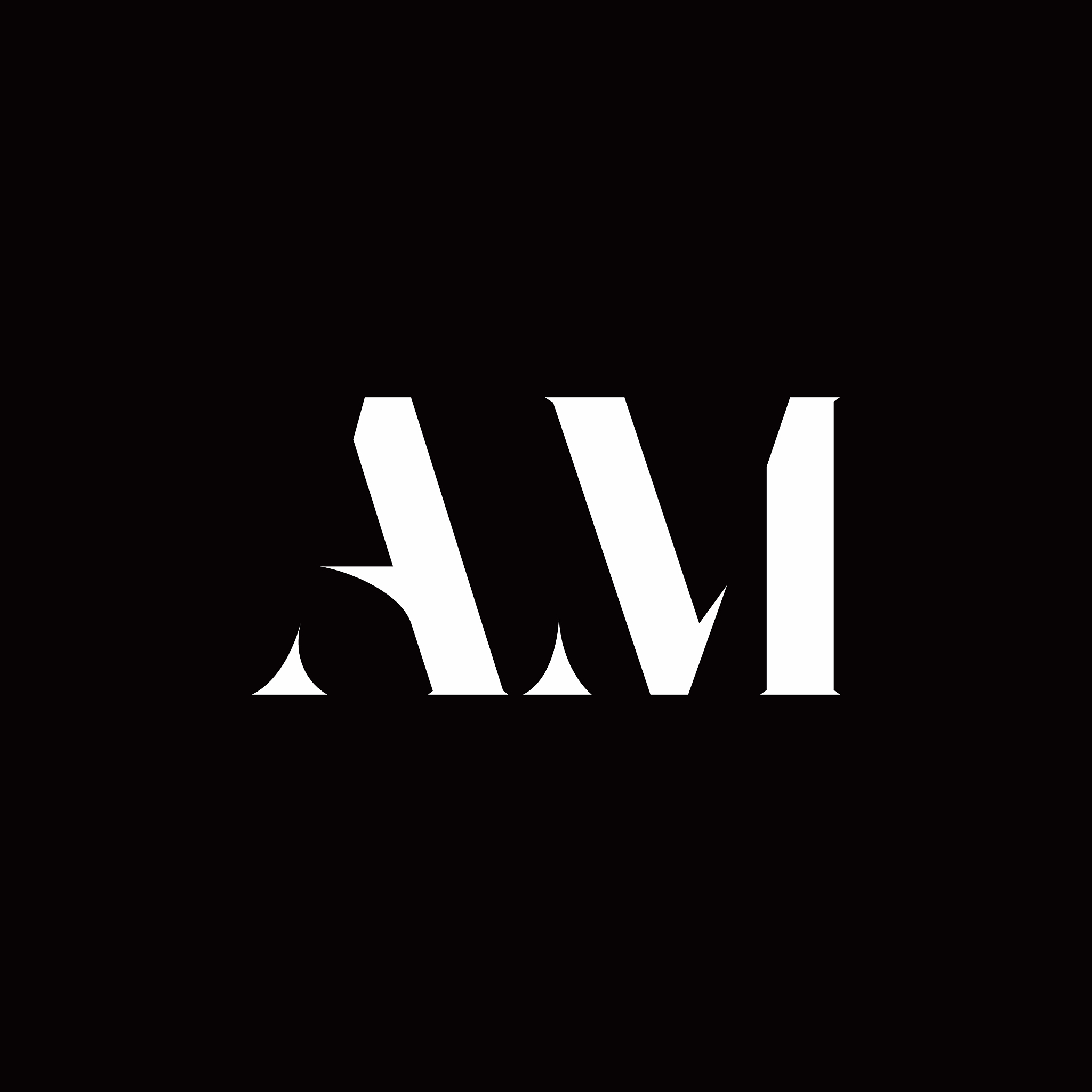 am logo letter initial logo designs template