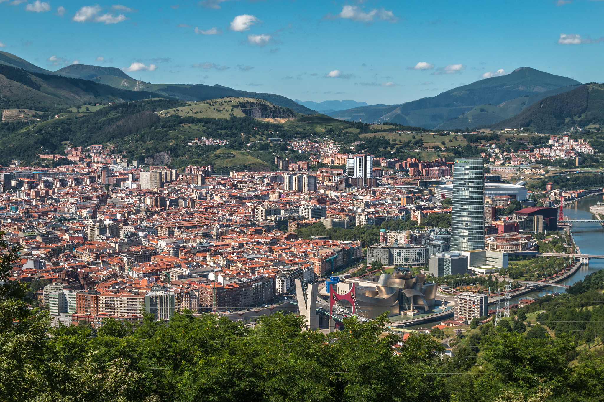 panoramic view of bilbao