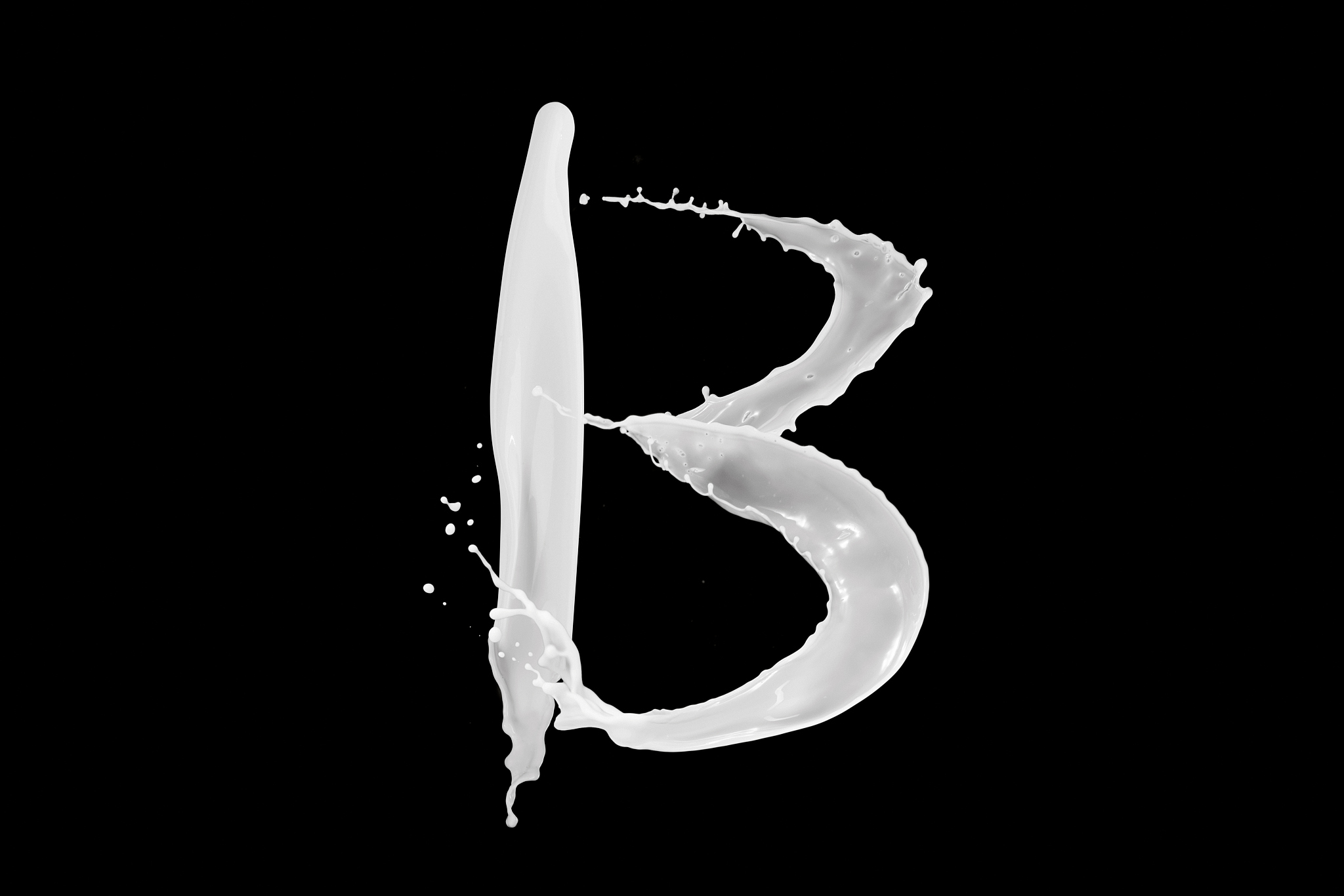 运动的牛奶符号字母b