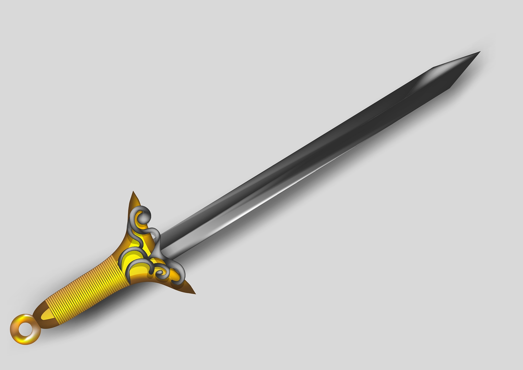 sword on gray background
