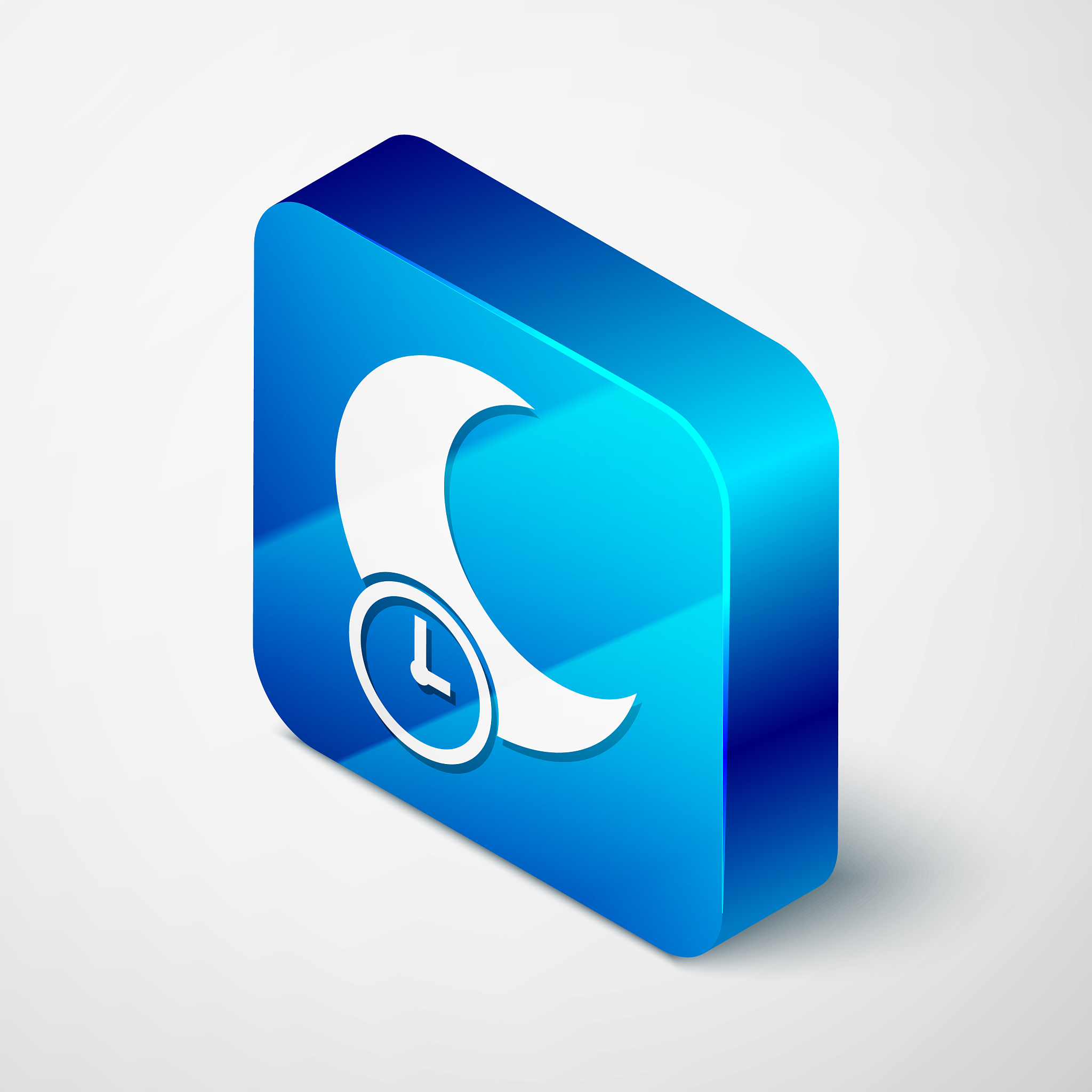 isometric sleeping moon icon isolated on white