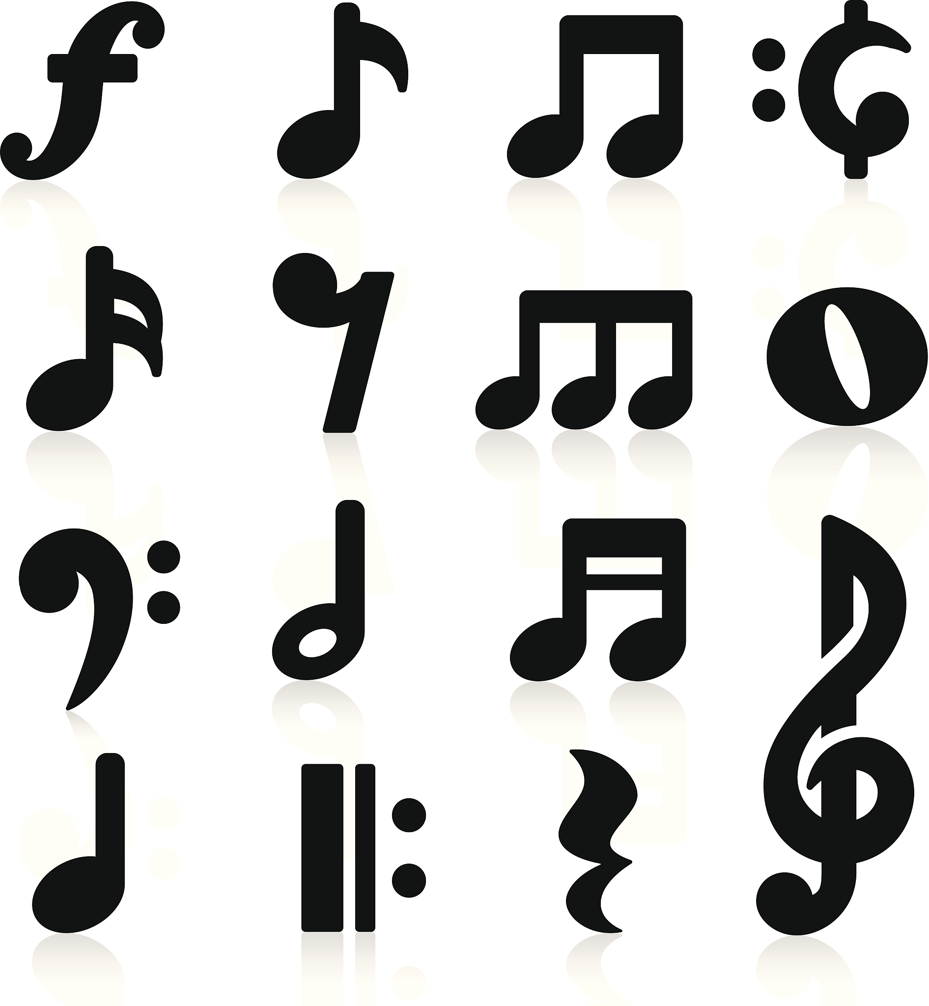 music notes icons