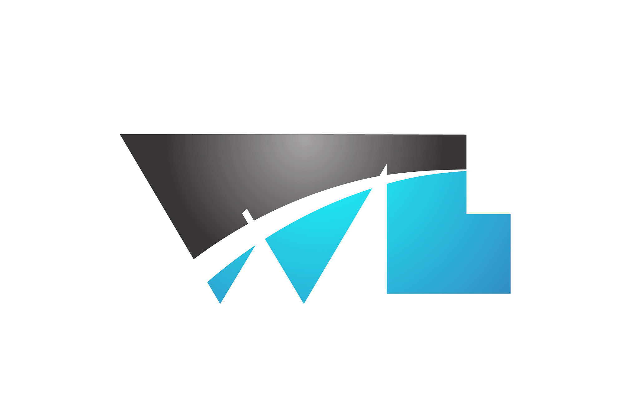 alphabet letter wl w l logo company icon design