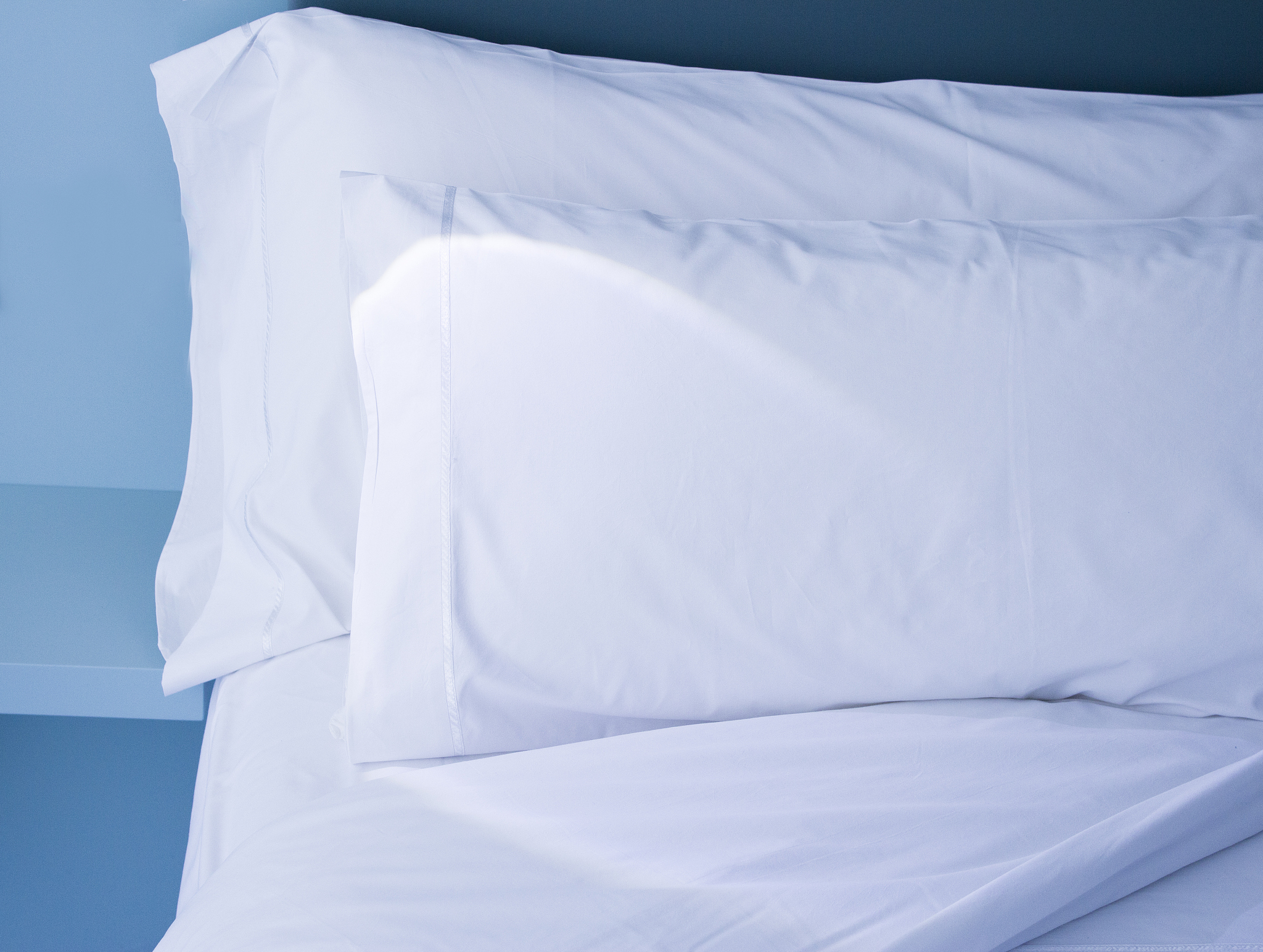 pillows on bed