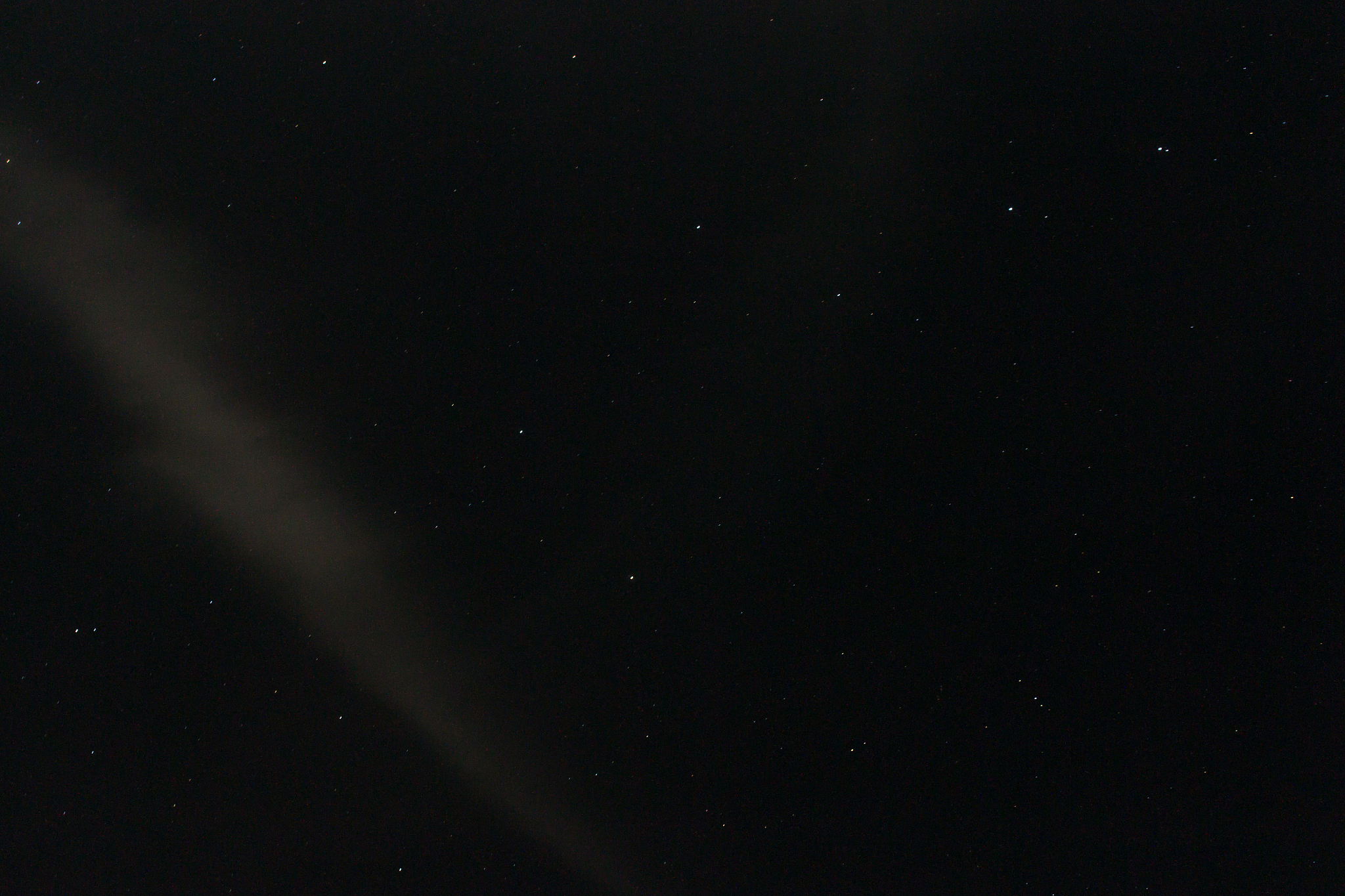 moon and stars with clouds passing