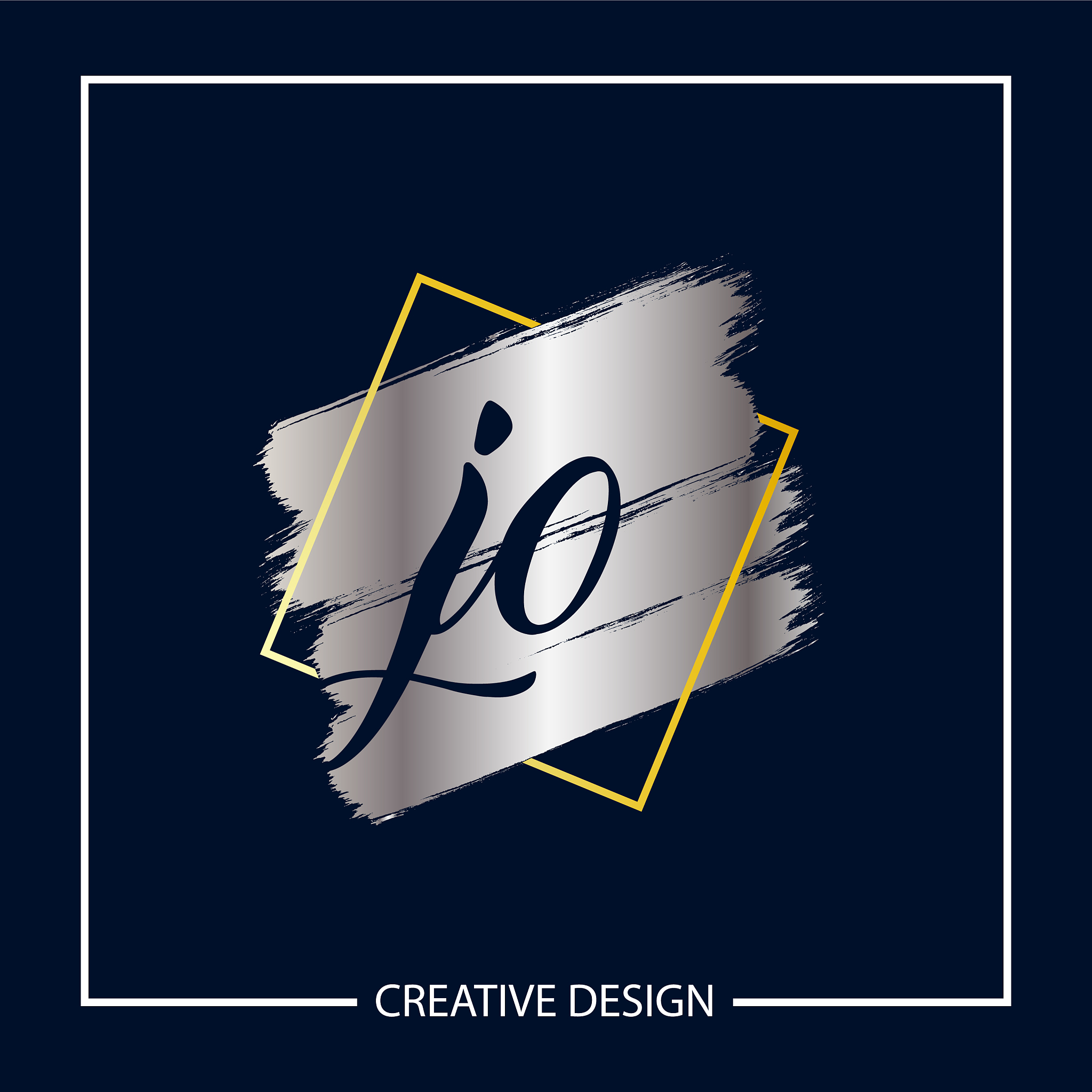 initial letter jo logo template design