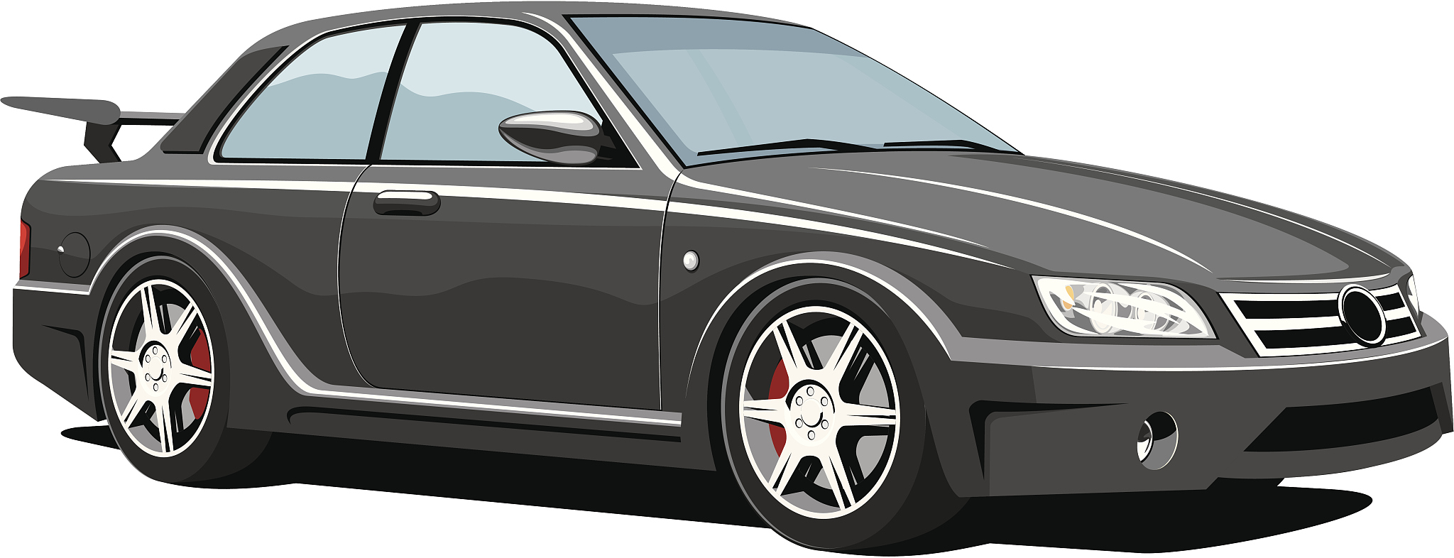 black sports car
