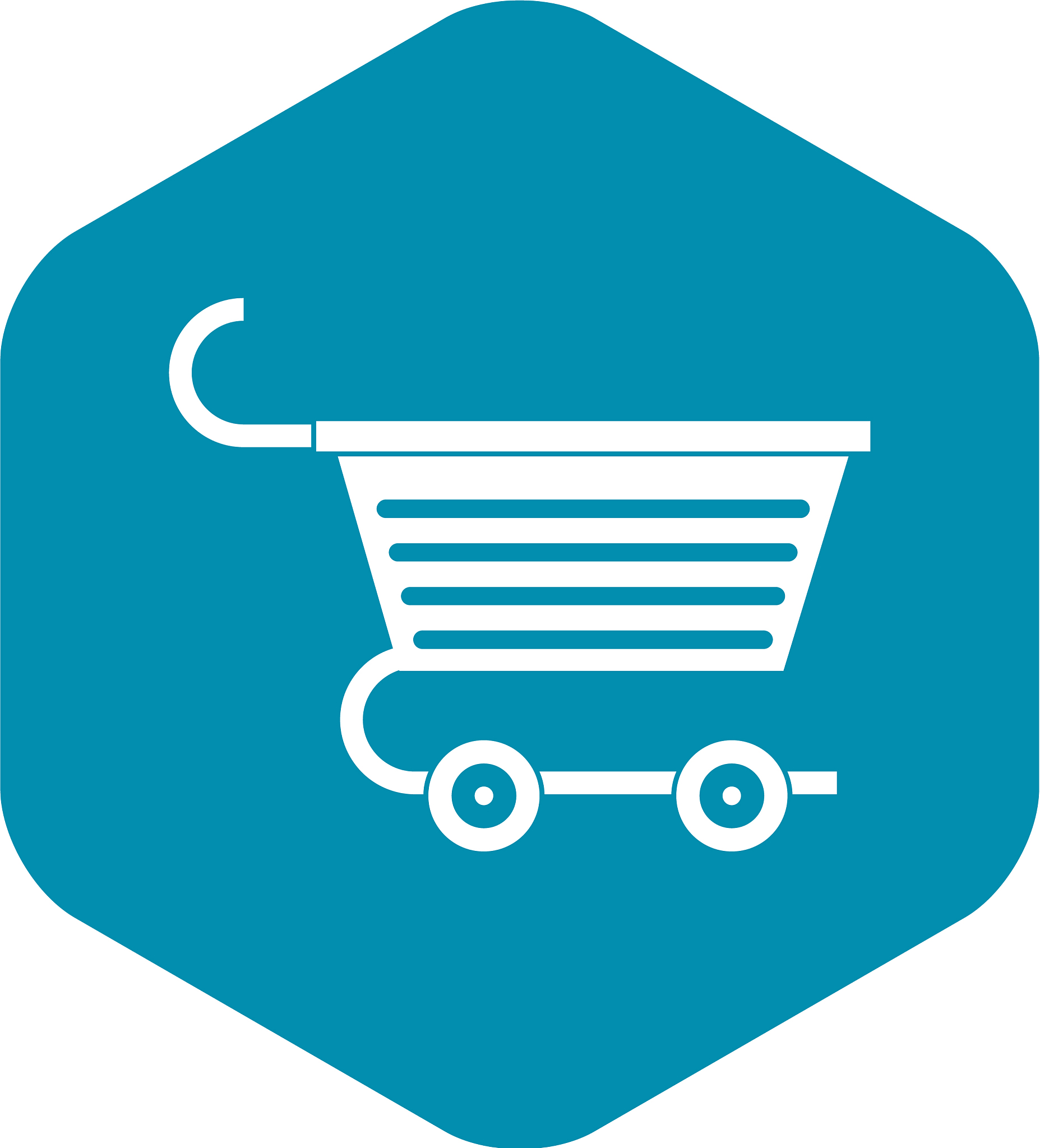 shopping trolley icon simple style