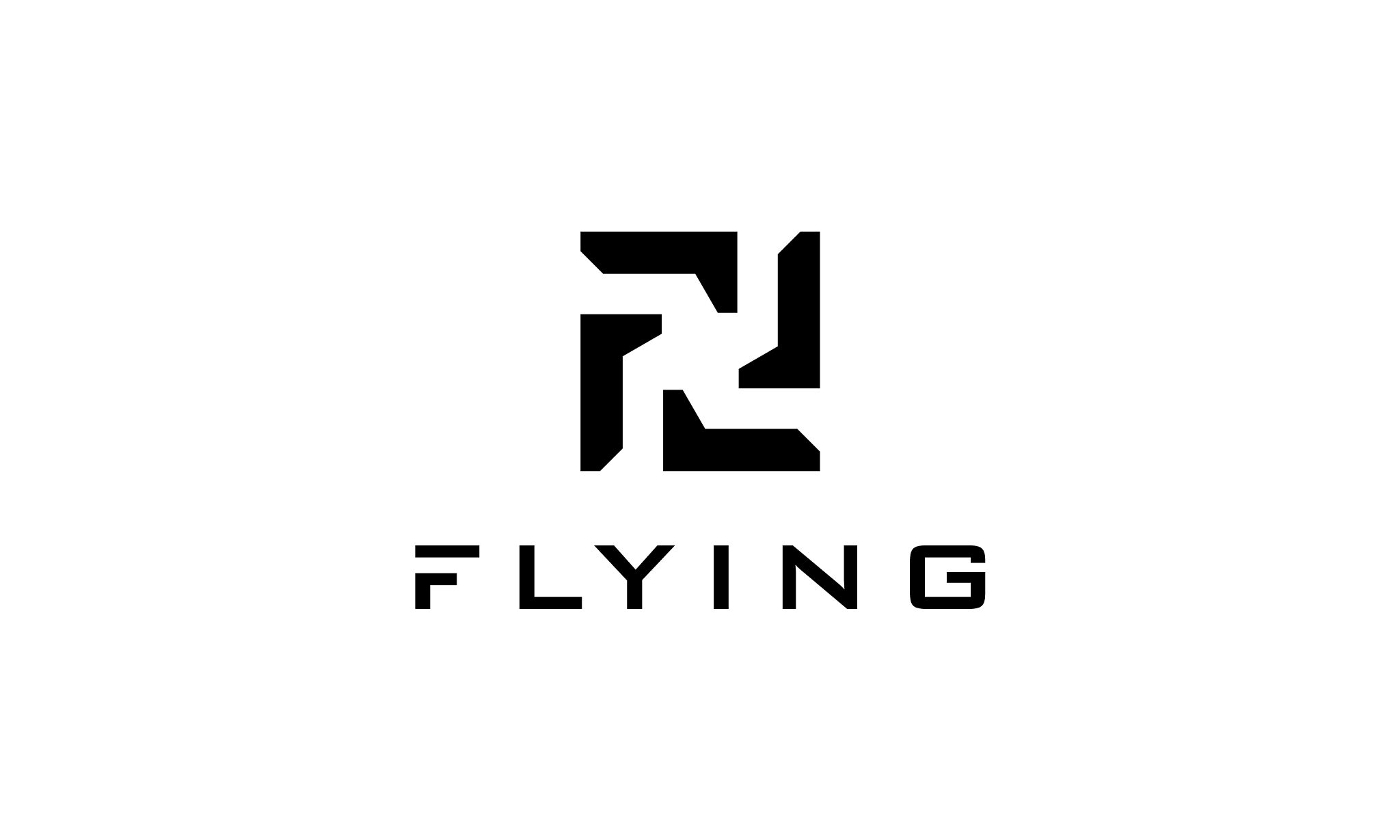 letter f with plane logo design concept