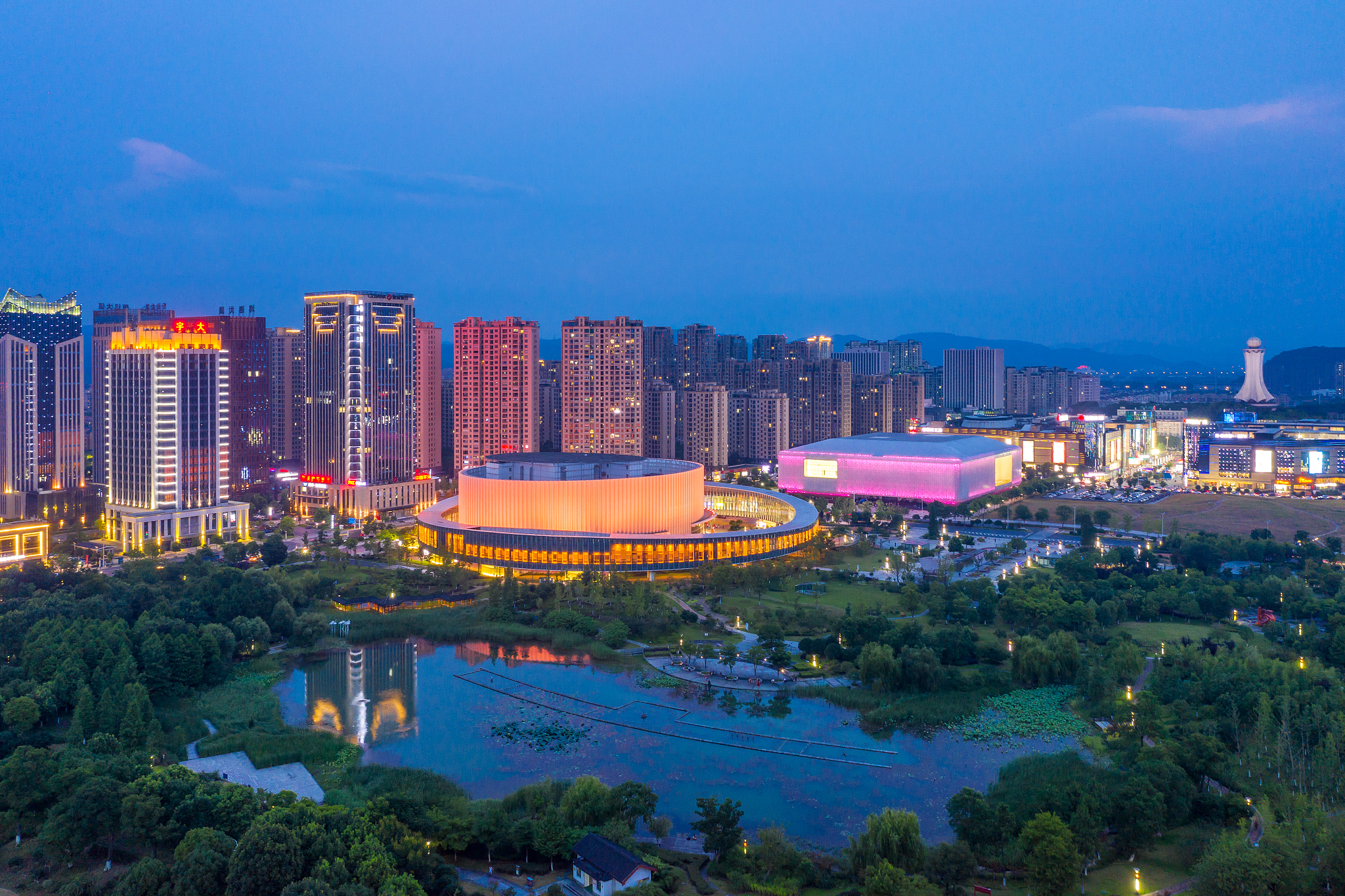 诸暨城东新城城市风光