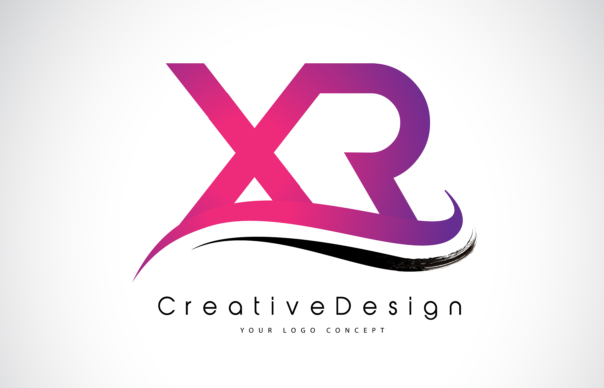 xr x r letter logo design creative icon modern