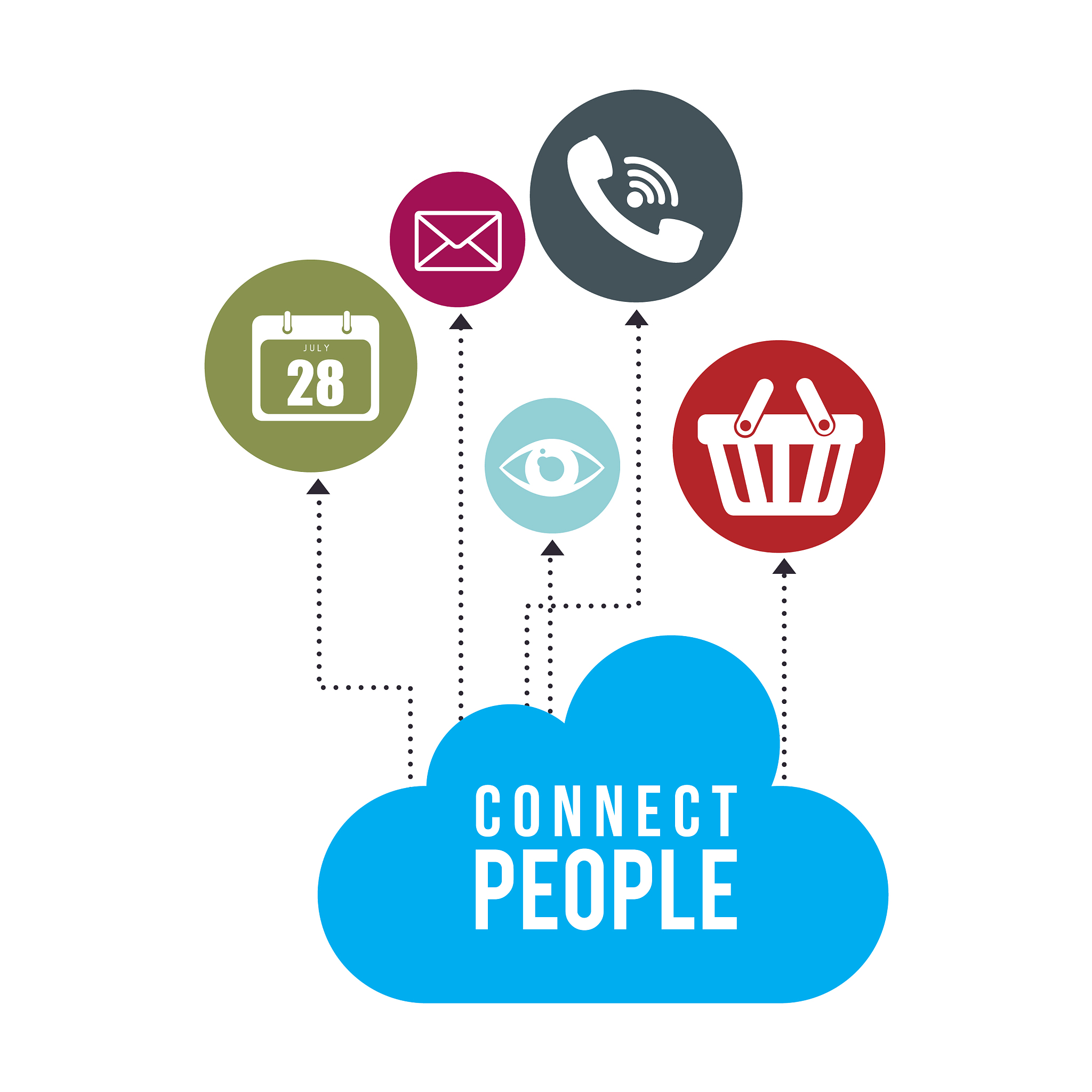 cloud with connect people