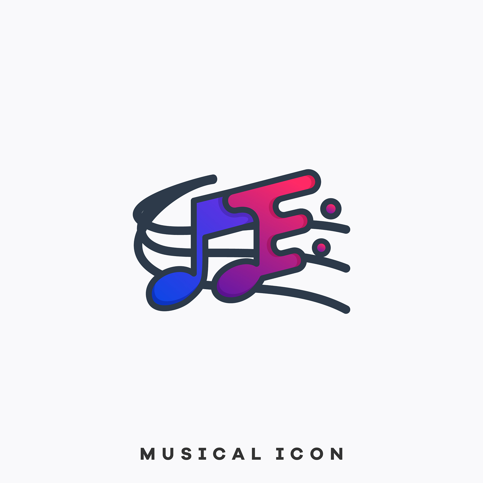 music notes design template