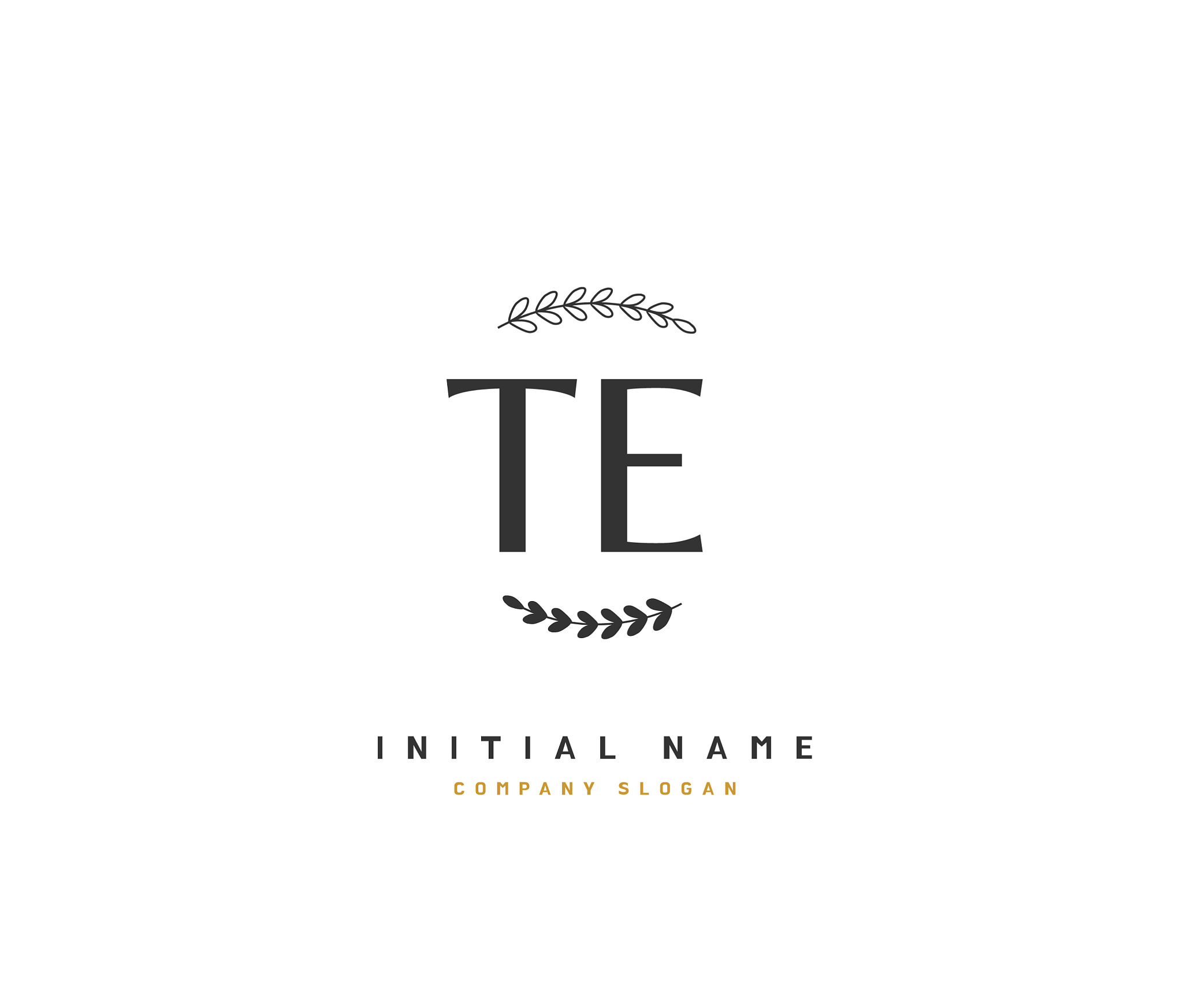 t e te beauty initial logo handwriting logo of
