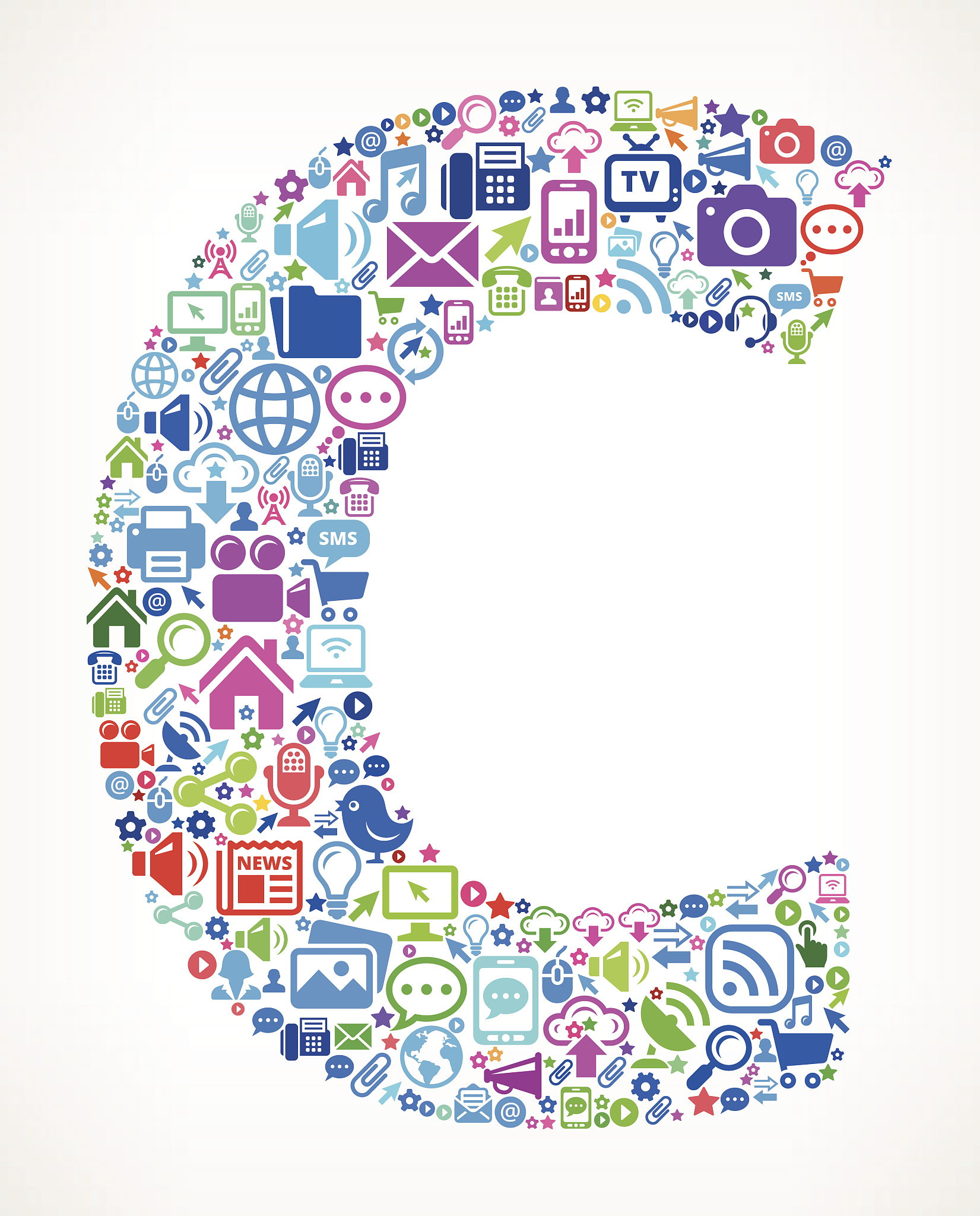 letter c modern technology royalty free vector art pattern