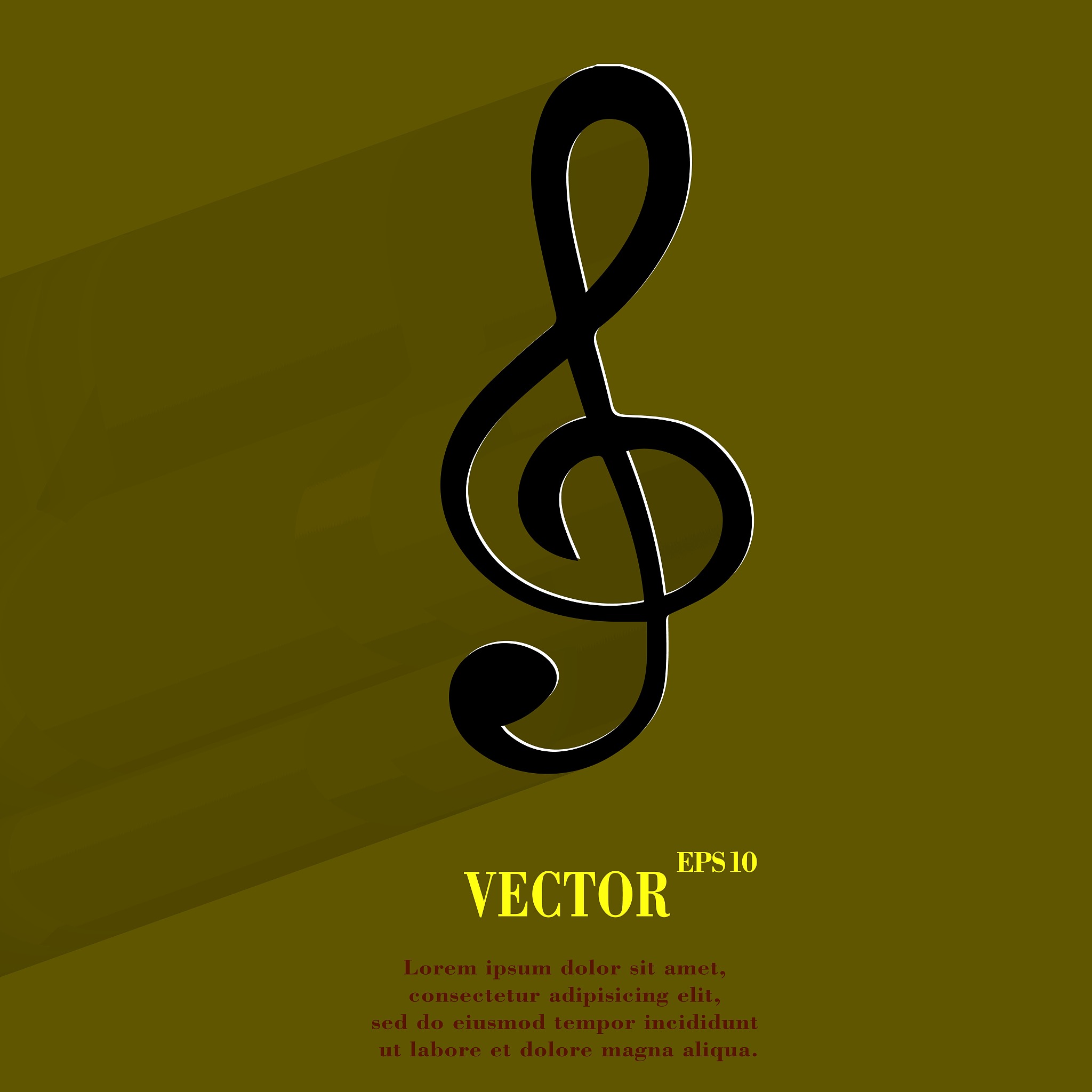music elements notes web icon, flat design