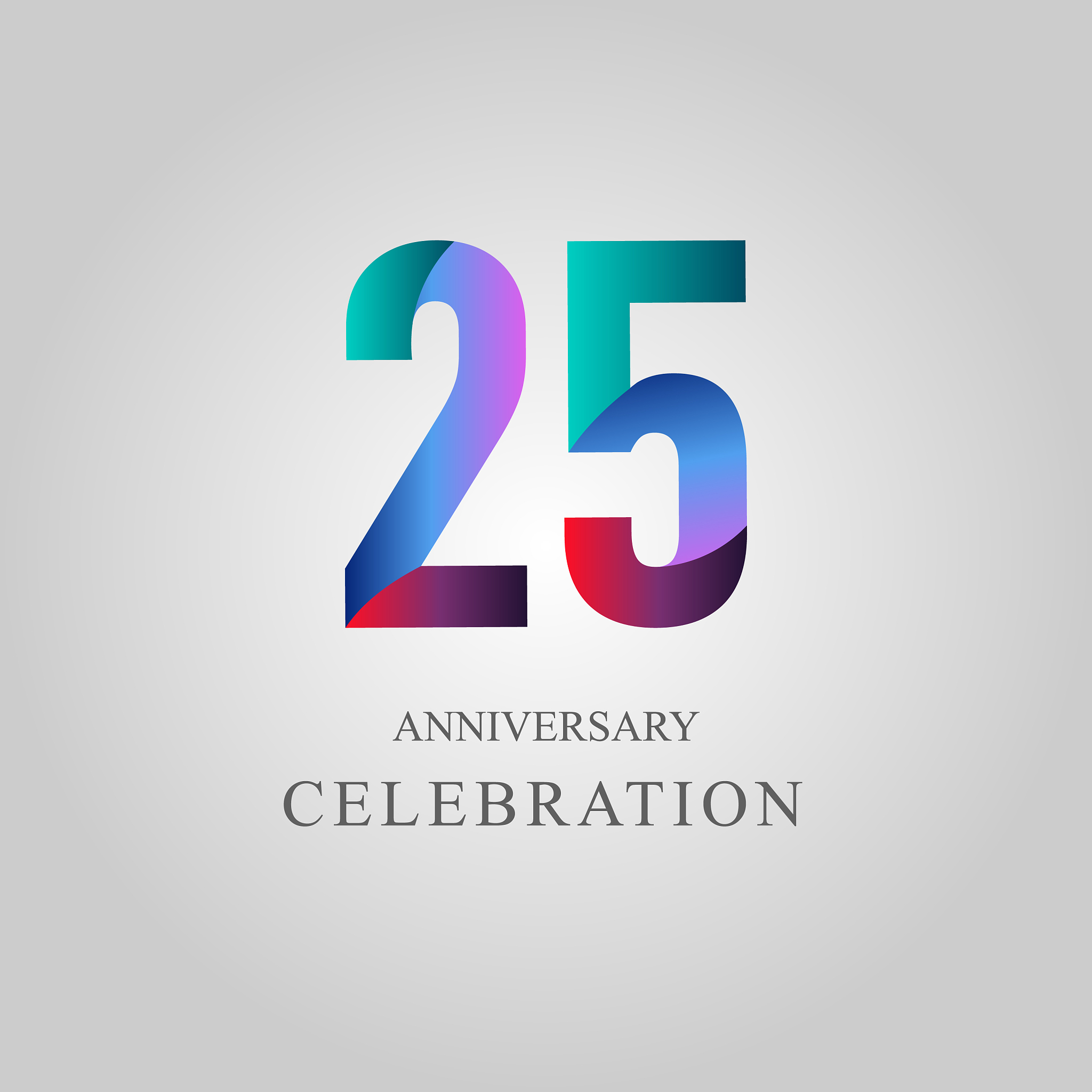 25 year anniversary celebration template design