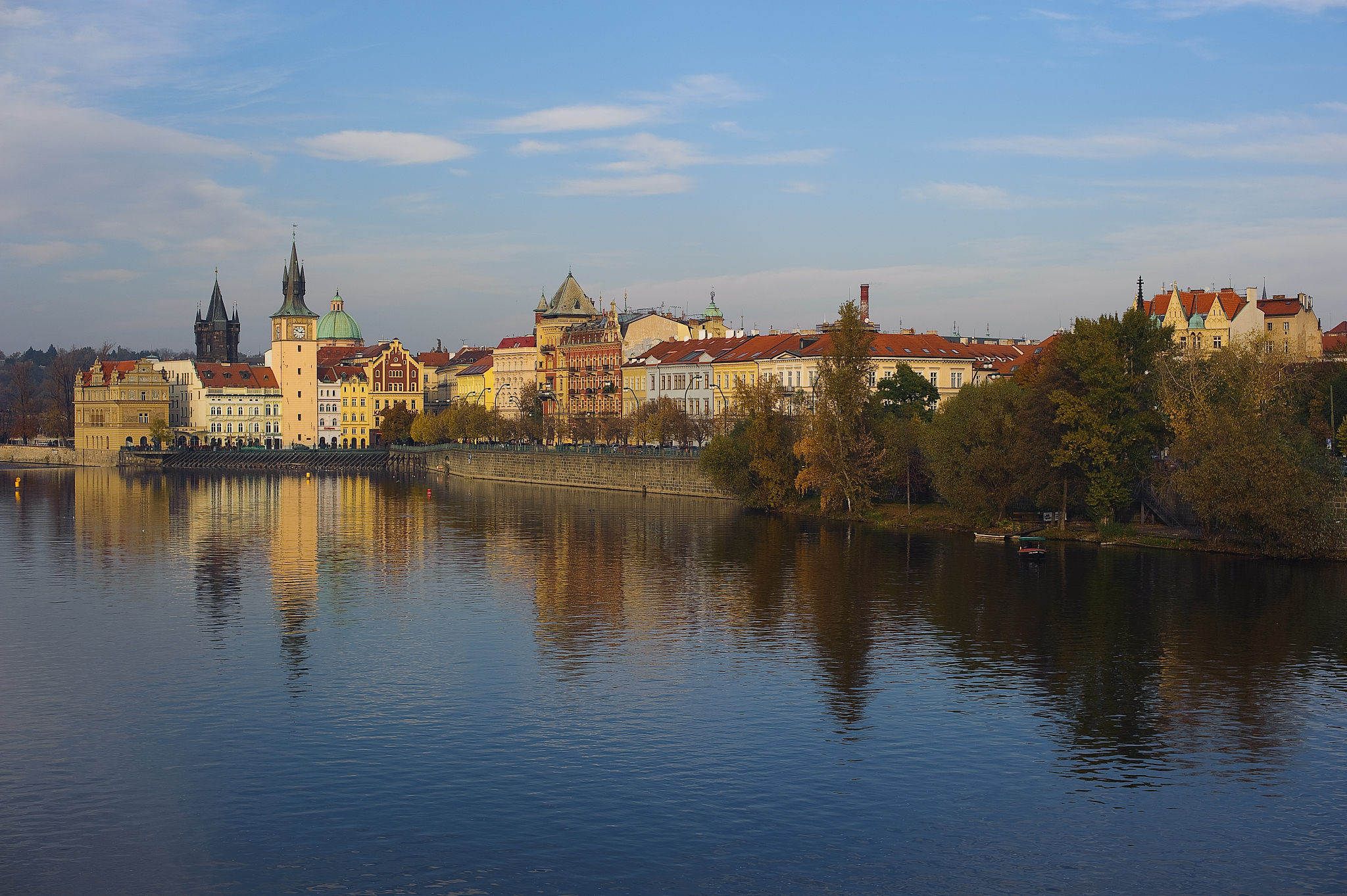 prague  old town seen from  legil bridge