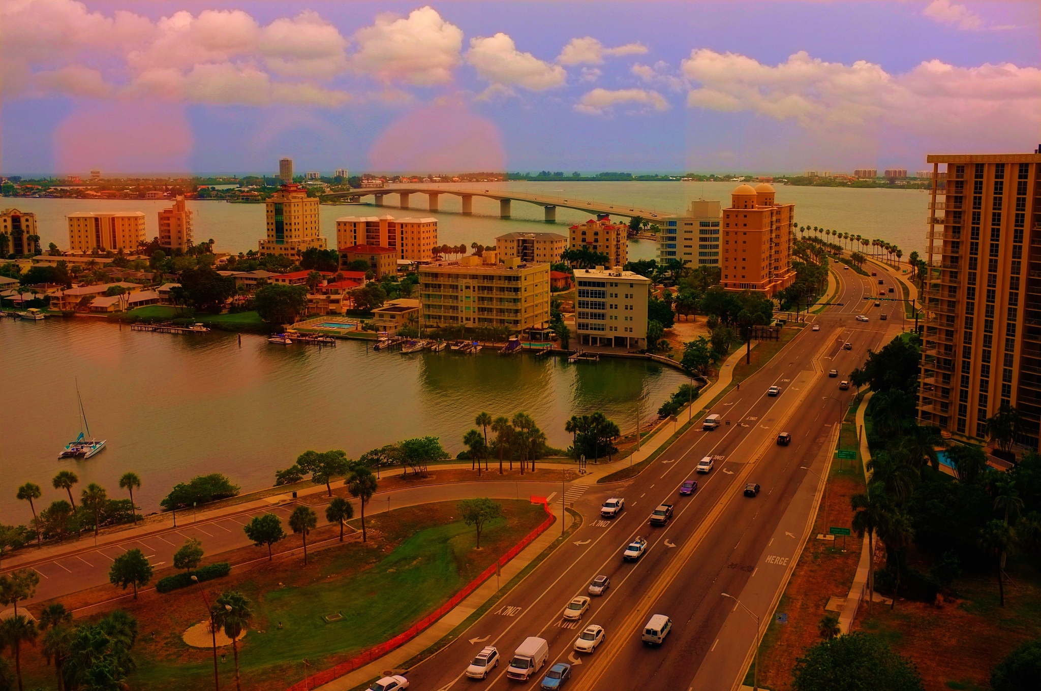 sarasota, florida, aerial view