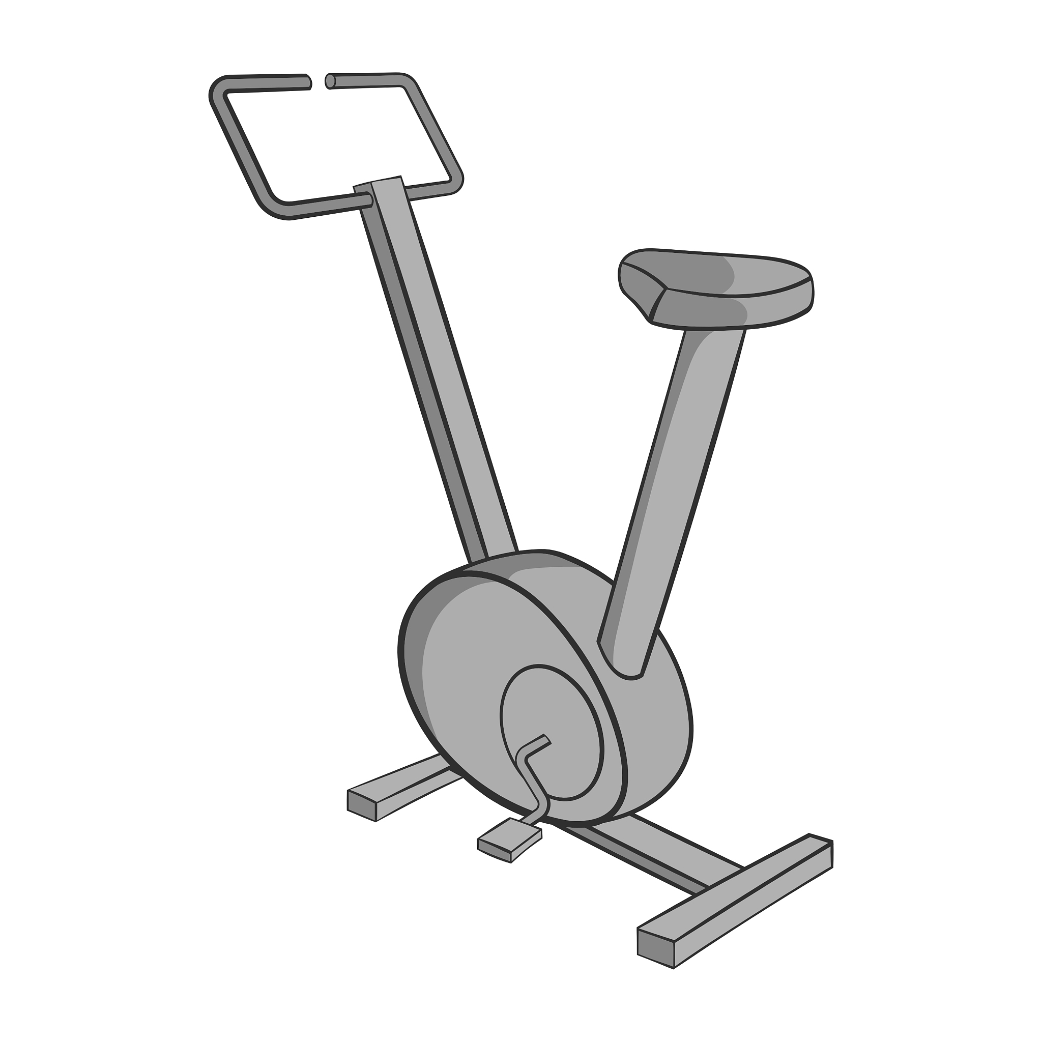 exercise bike icon black monochrome style