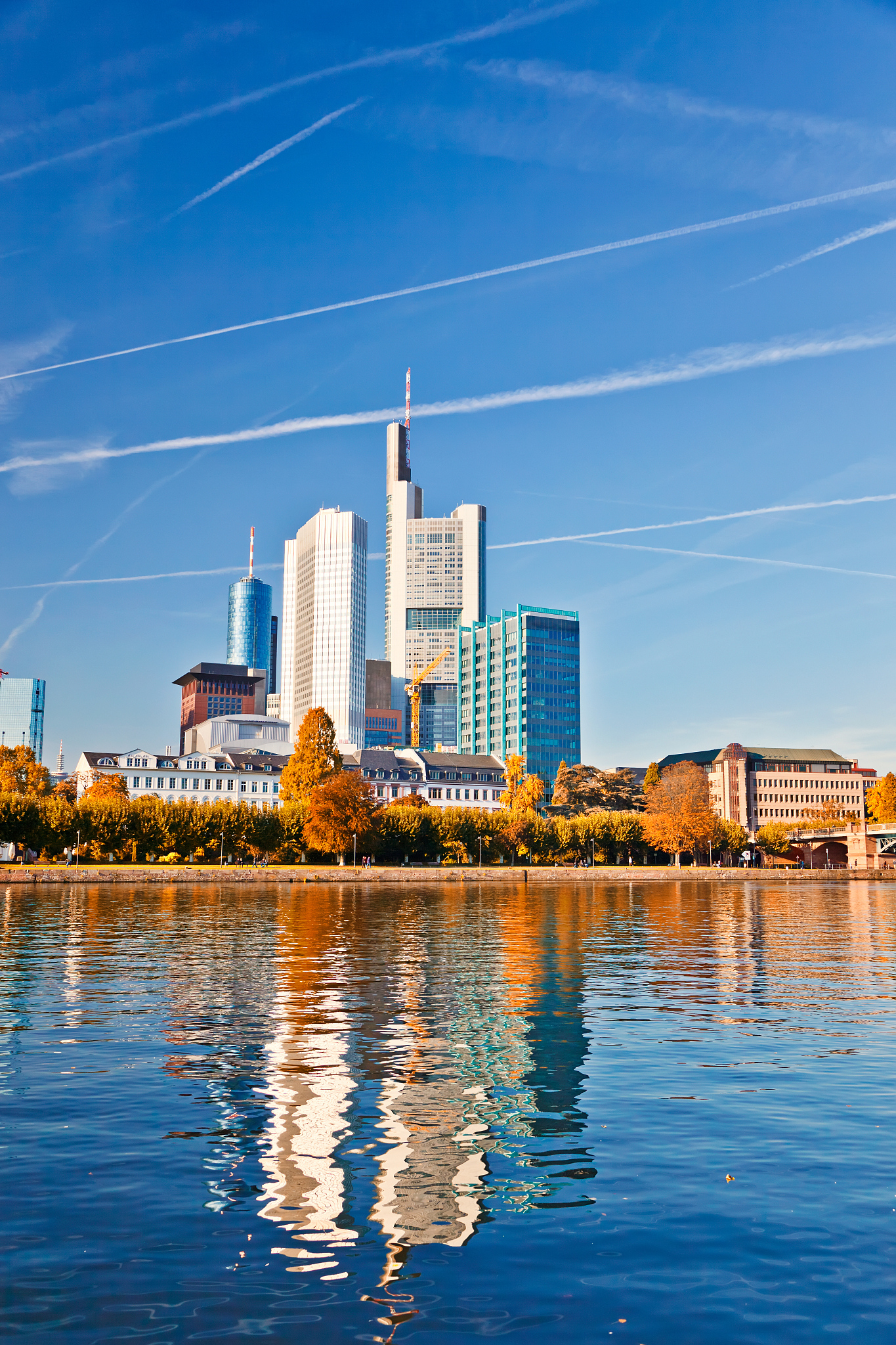 frankfurt after sunset